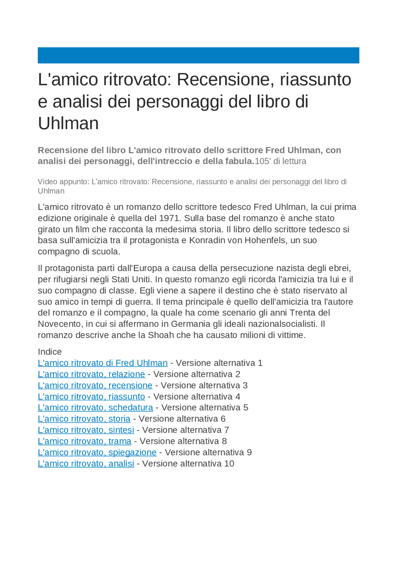 Scheda libro riassunto personaggi tutto completo
