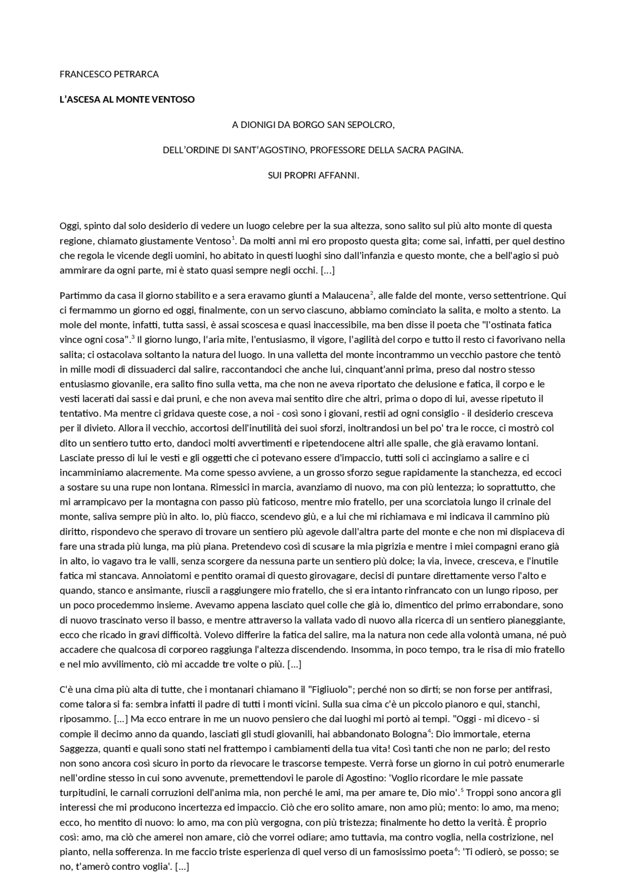 Francesco PetrarcaLa vita fugge e non s'arresta un'ora Appunti di Letteratura Italiana Docsity