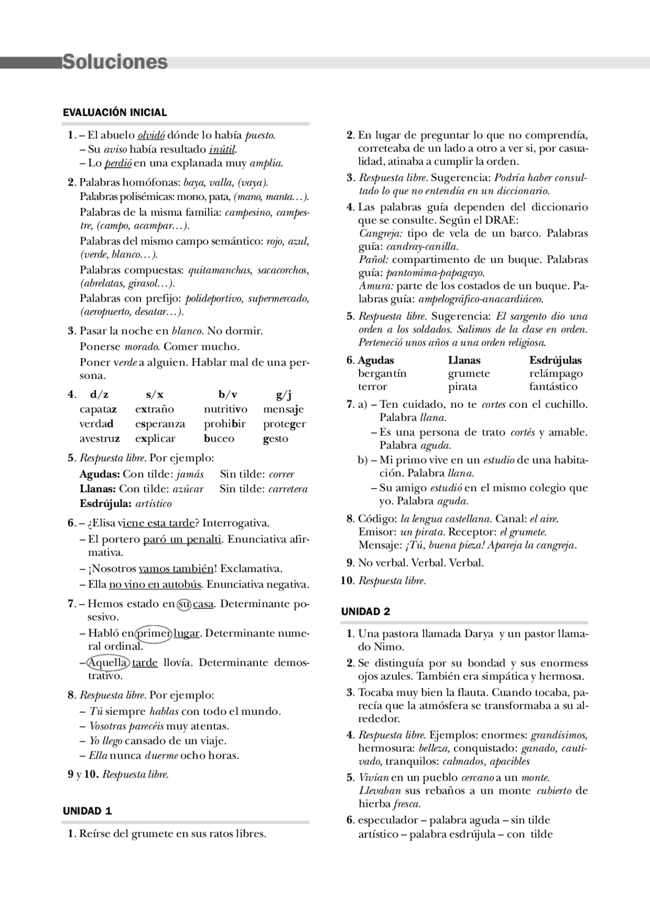 Solucionario anaya 5 de primaria para reforzar lengua | Ejercicios de ...