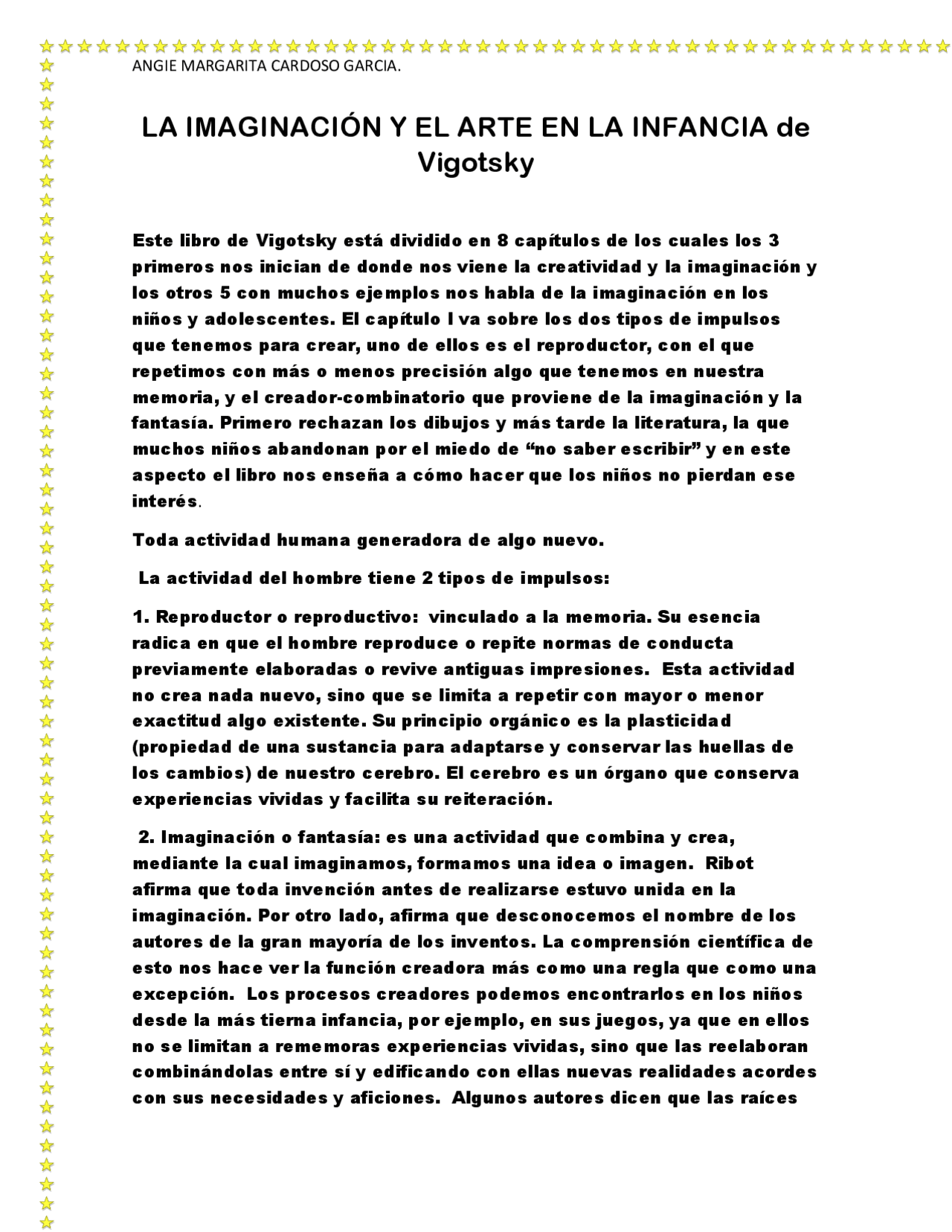 LA IMAGINACION Y EL ARTE DE LA IMAGINACION - Docsity