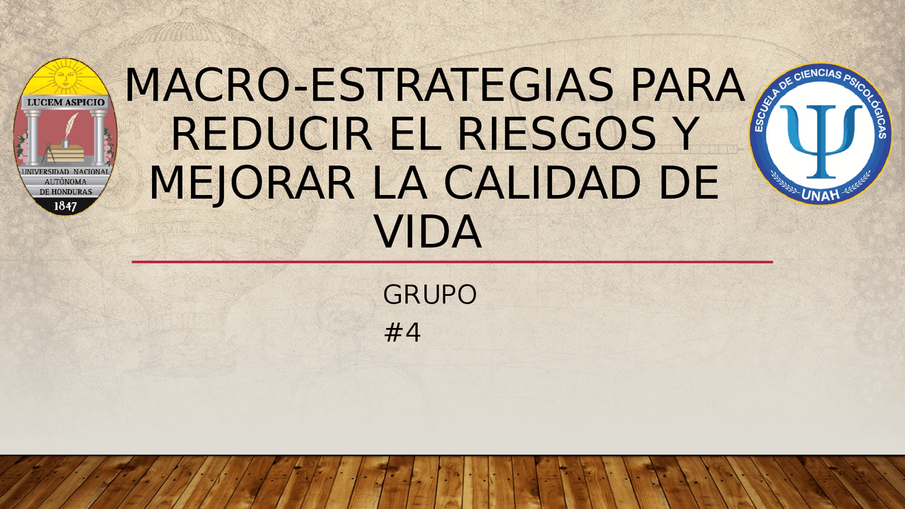 Macro-estrategias para reducir el riesgo y mejorar la vida - Docsity