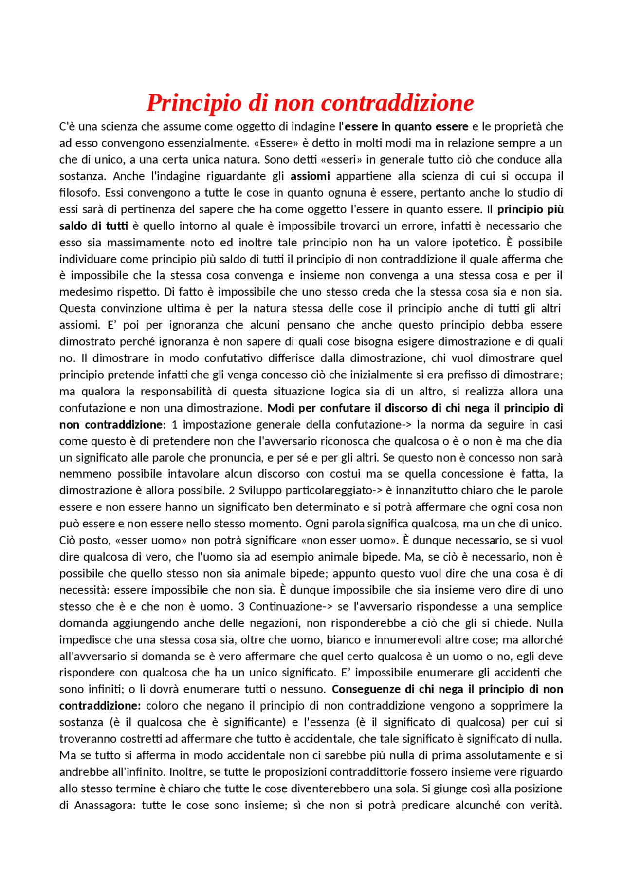 Il principio di non contraddizione, libro quarto della metafisica a cura di Emanuele Severino