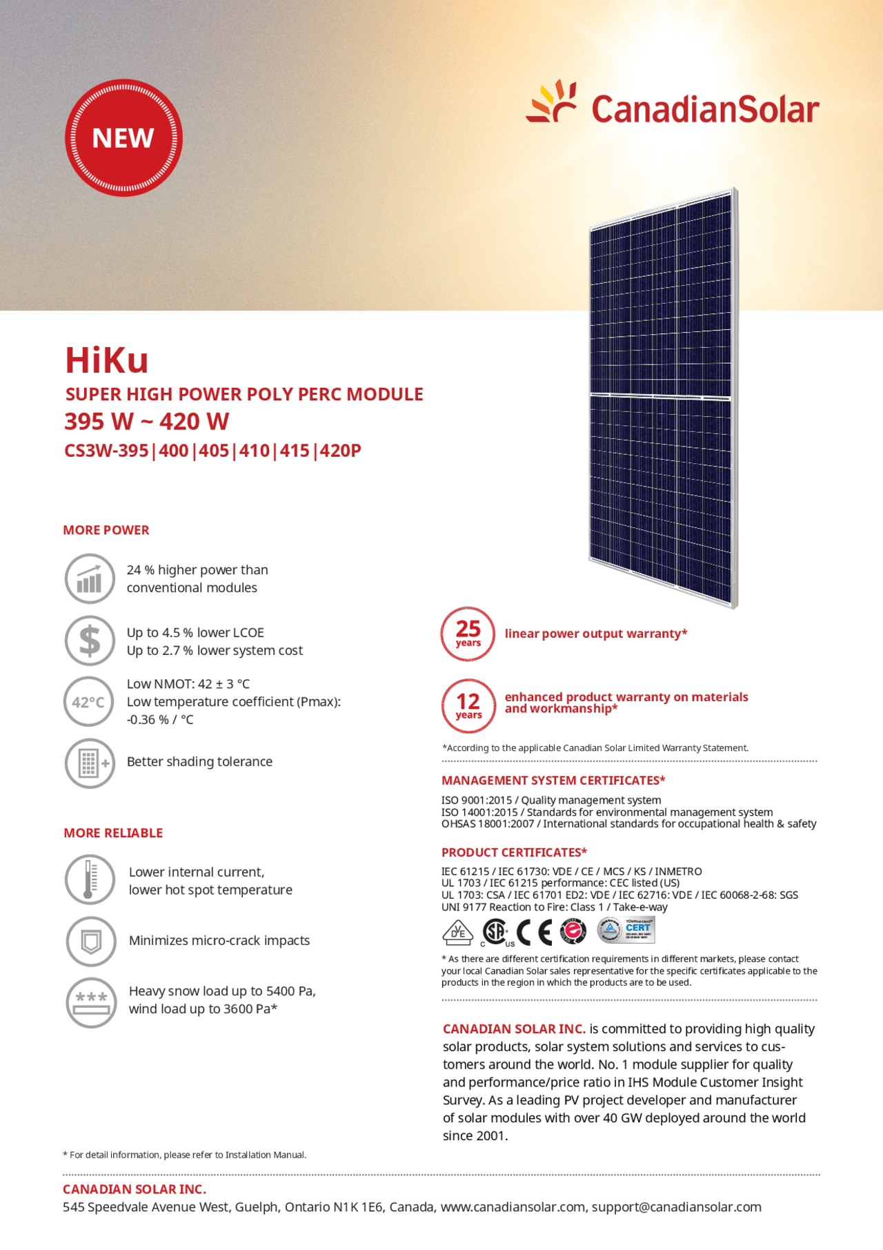 Canadian Solar Pv Module Datasheet Datasheet Placa solar - Canadian | Manuais, Projetos, Pesquisas ...