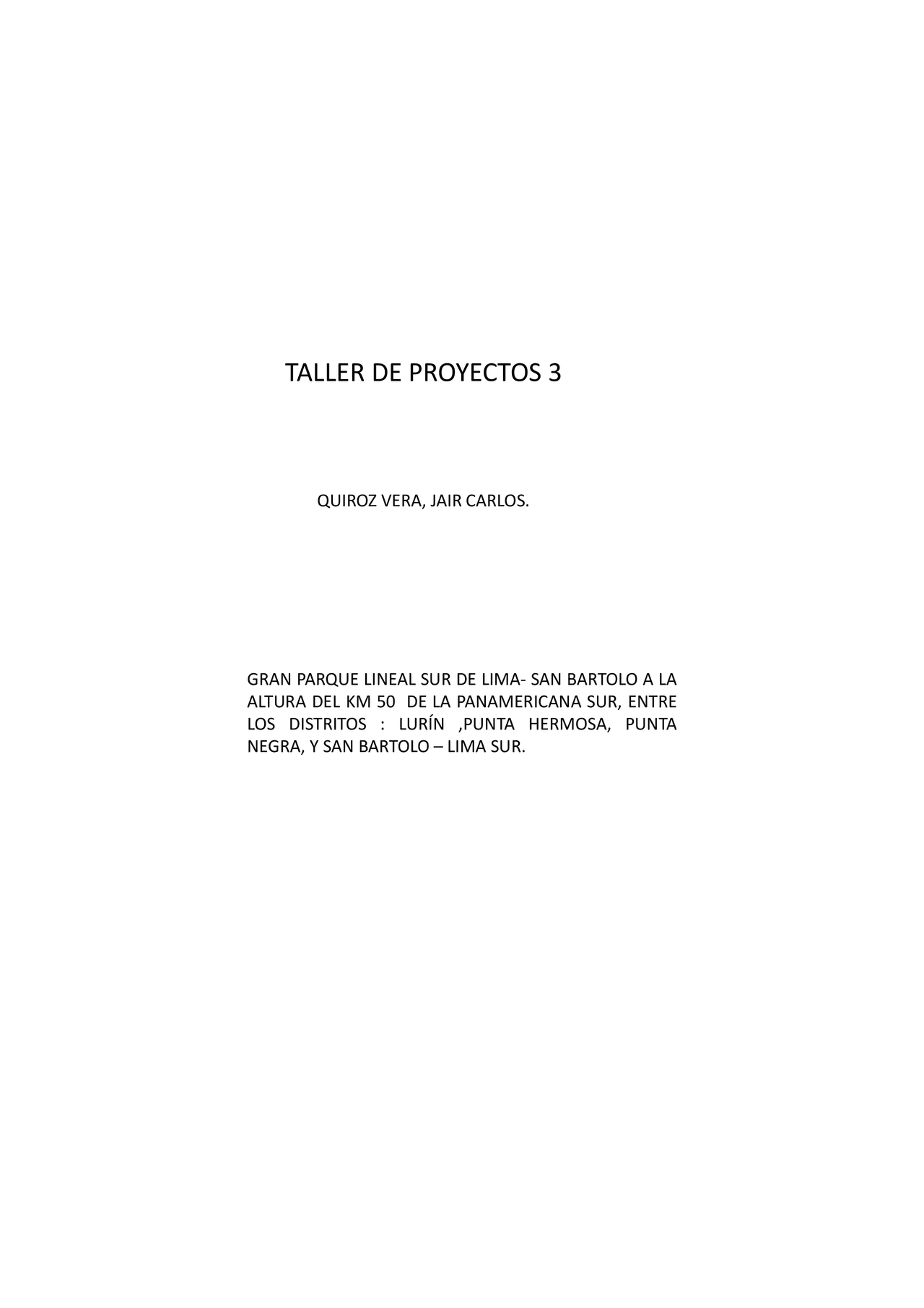 TALLER DE PROYECTOS 3 | Apuntes de Lenguaje Audiovisual | Docsity