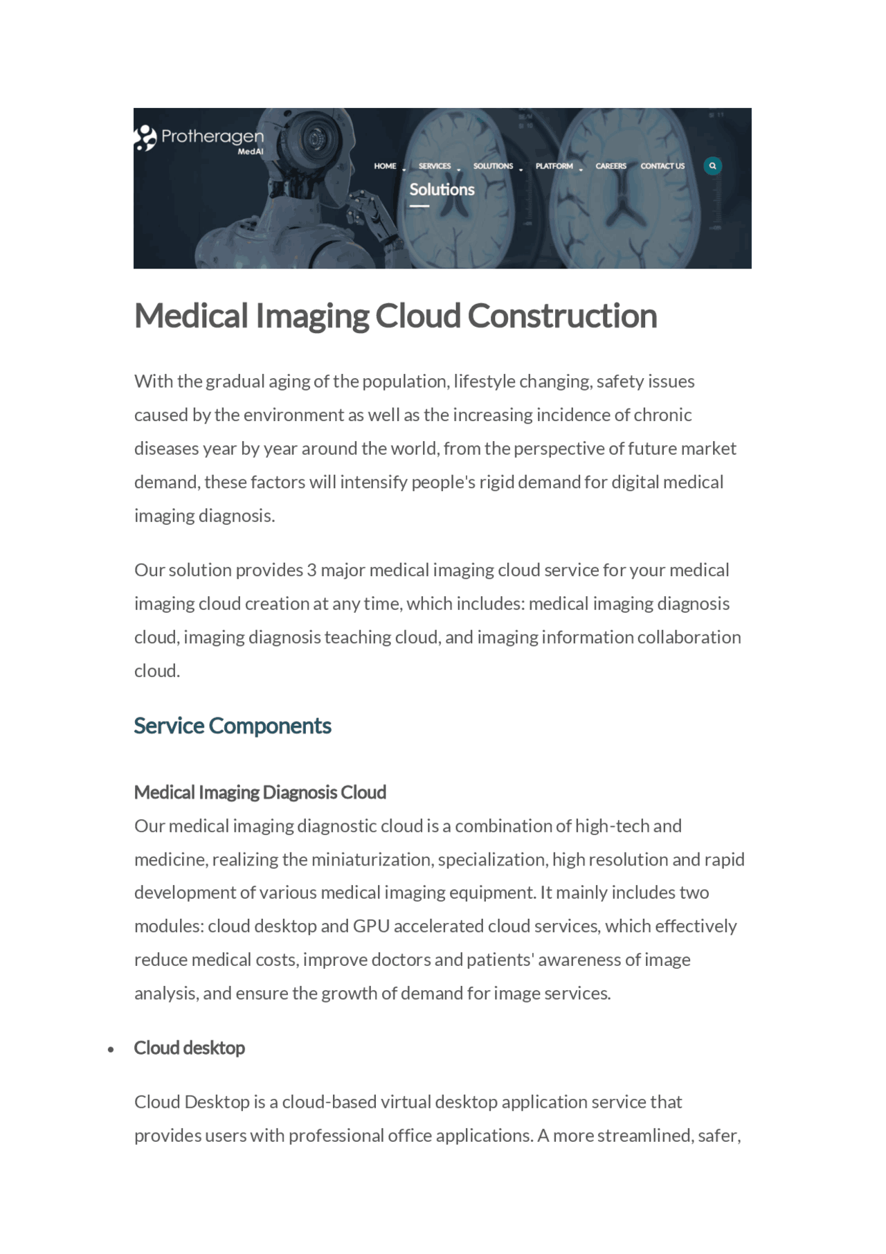 Medical Imaging Cloud Construction - Docsity