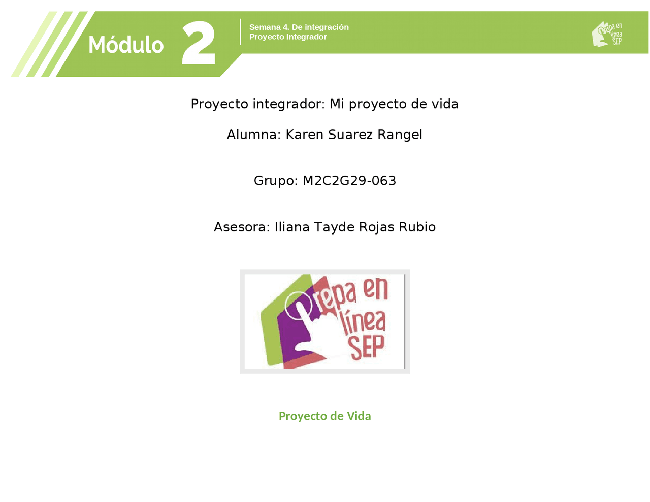 Proyecto Integrador Modulo 2 Semana 4