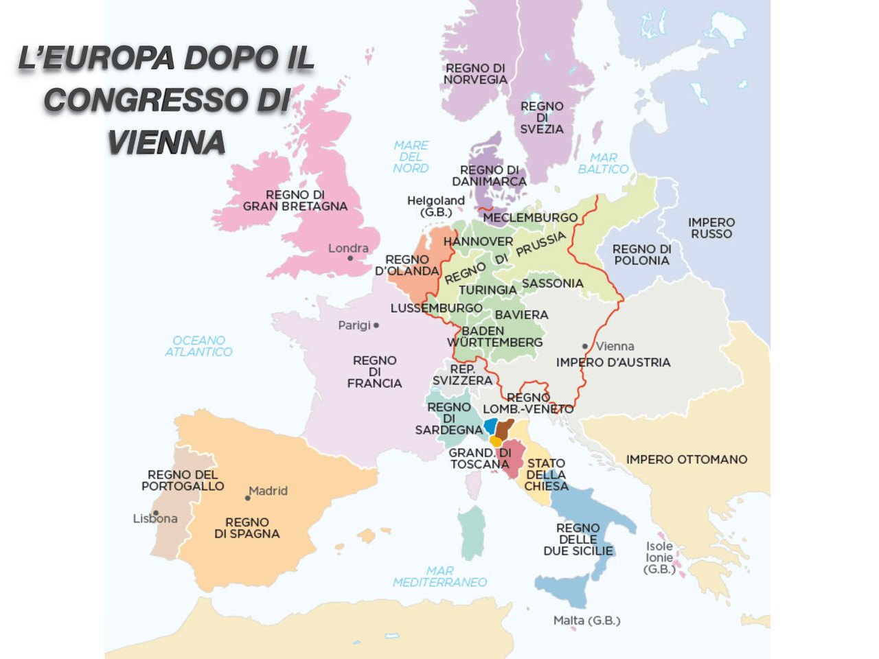 Europa dopo il Congresso di Vienna - Docsity