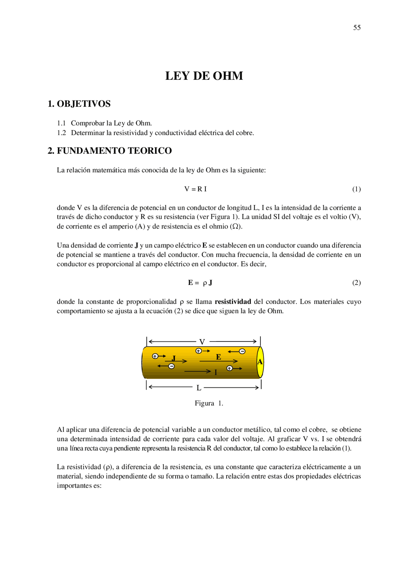 Teoria Acerca De La Ley De Ohmn Docsity