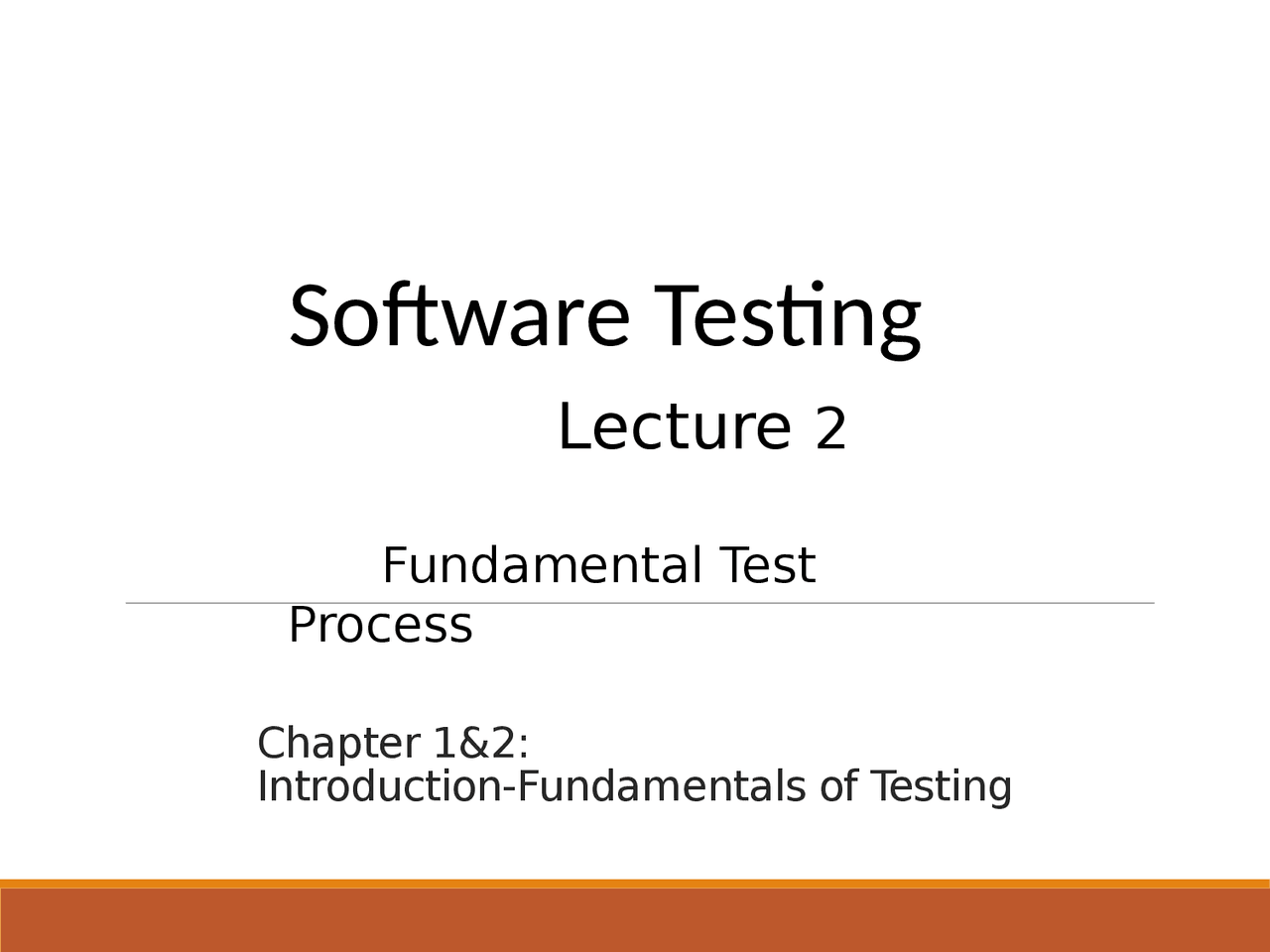 Software Testing Lecture Slides - Docsity