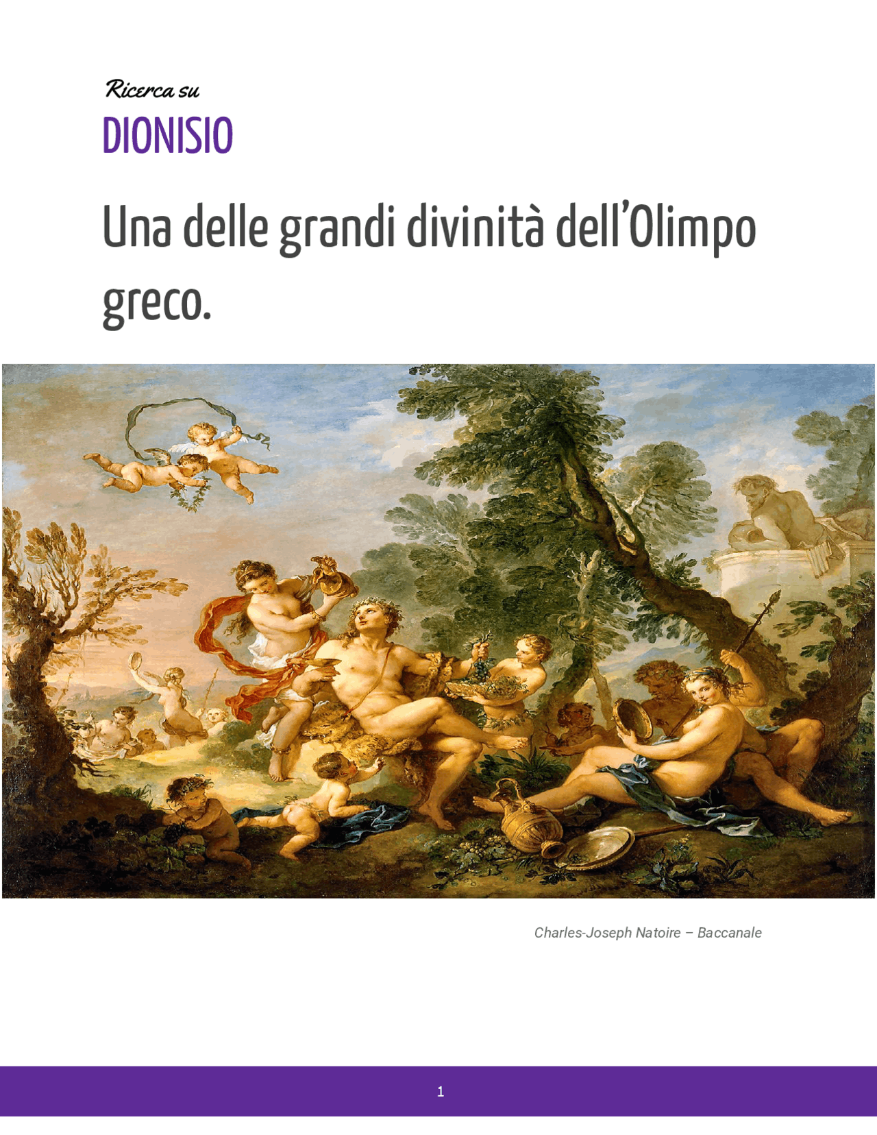 DIONISO, una delle grandi divinità dell'Olimpo | Appunti di Educazione ...