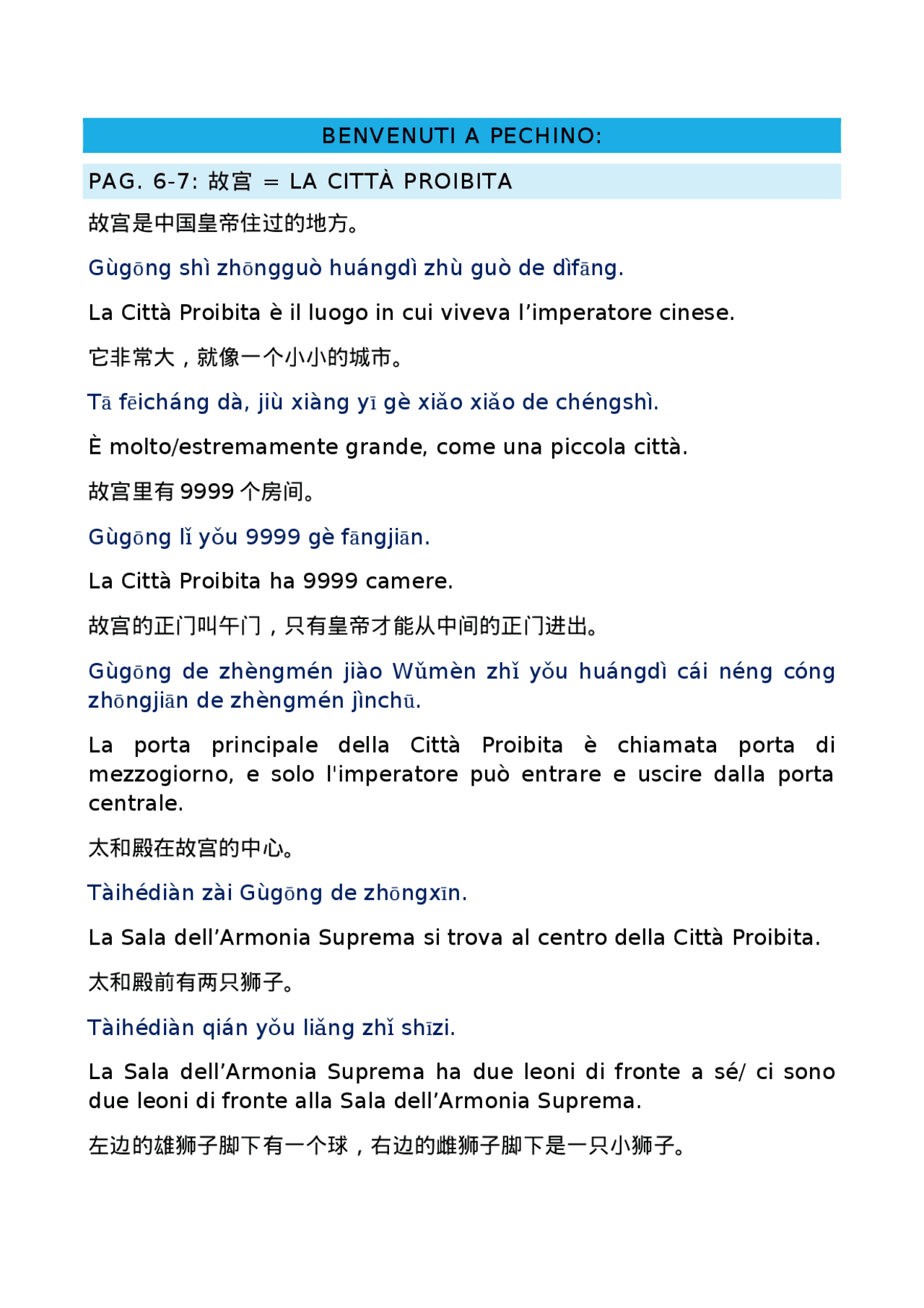 La Cina: Cultura, Storia e Vita a Pechino | Traduzioni di Lingua Cinese |  Docsity