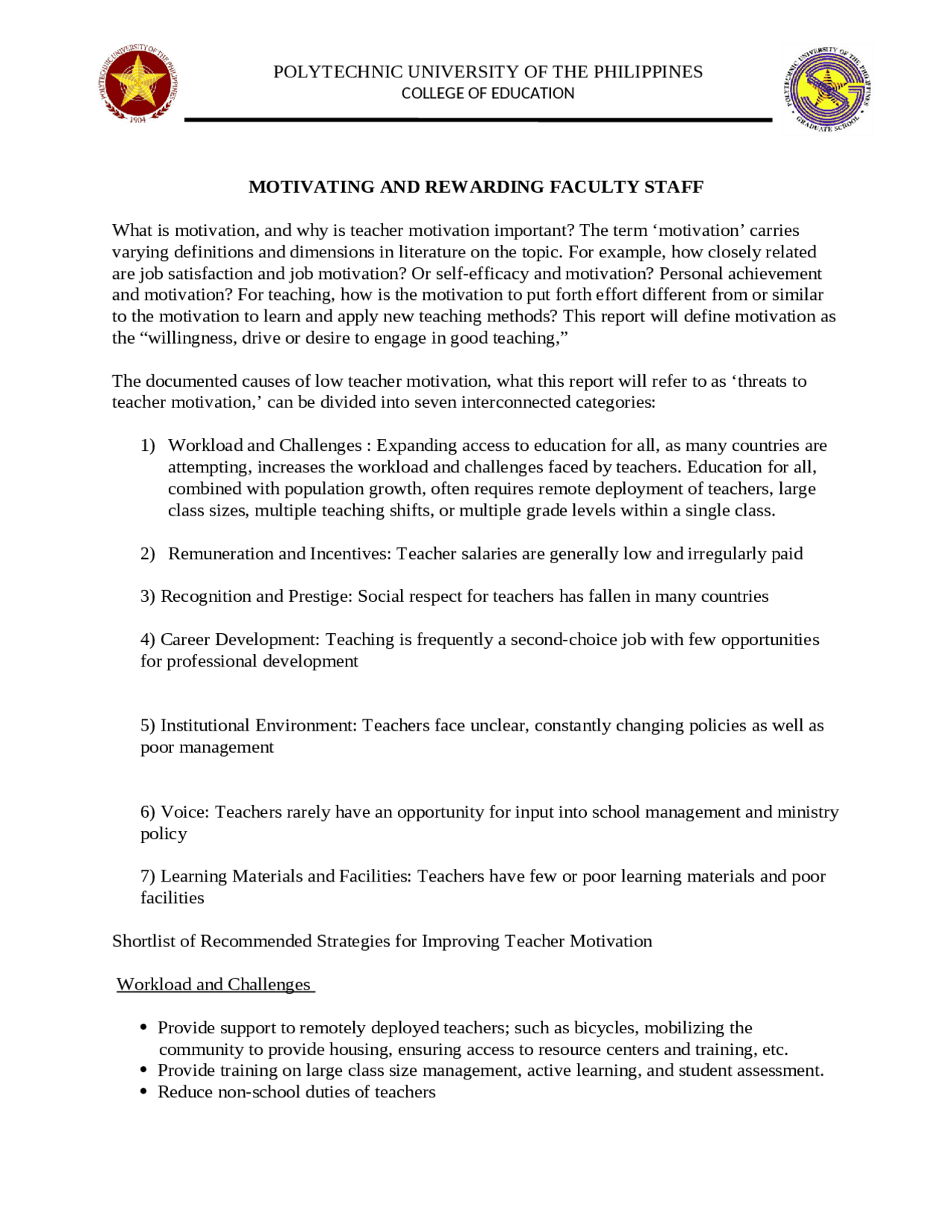 Motivating And Rewarding Faculty Staff Docsity Motivating And Rewarding Faculty Staff Docsity