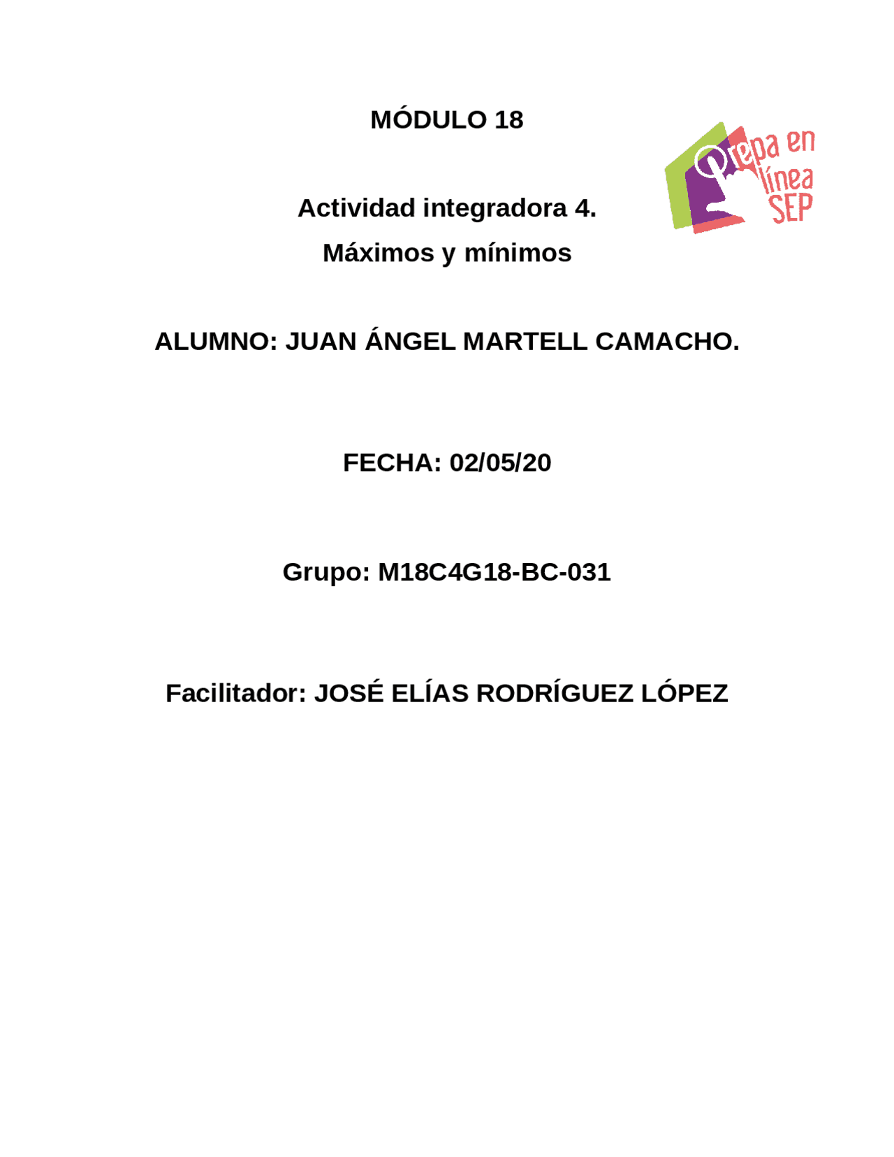 Modulo 18 actividad integradora 4 ejercicios de matem ticas docsity