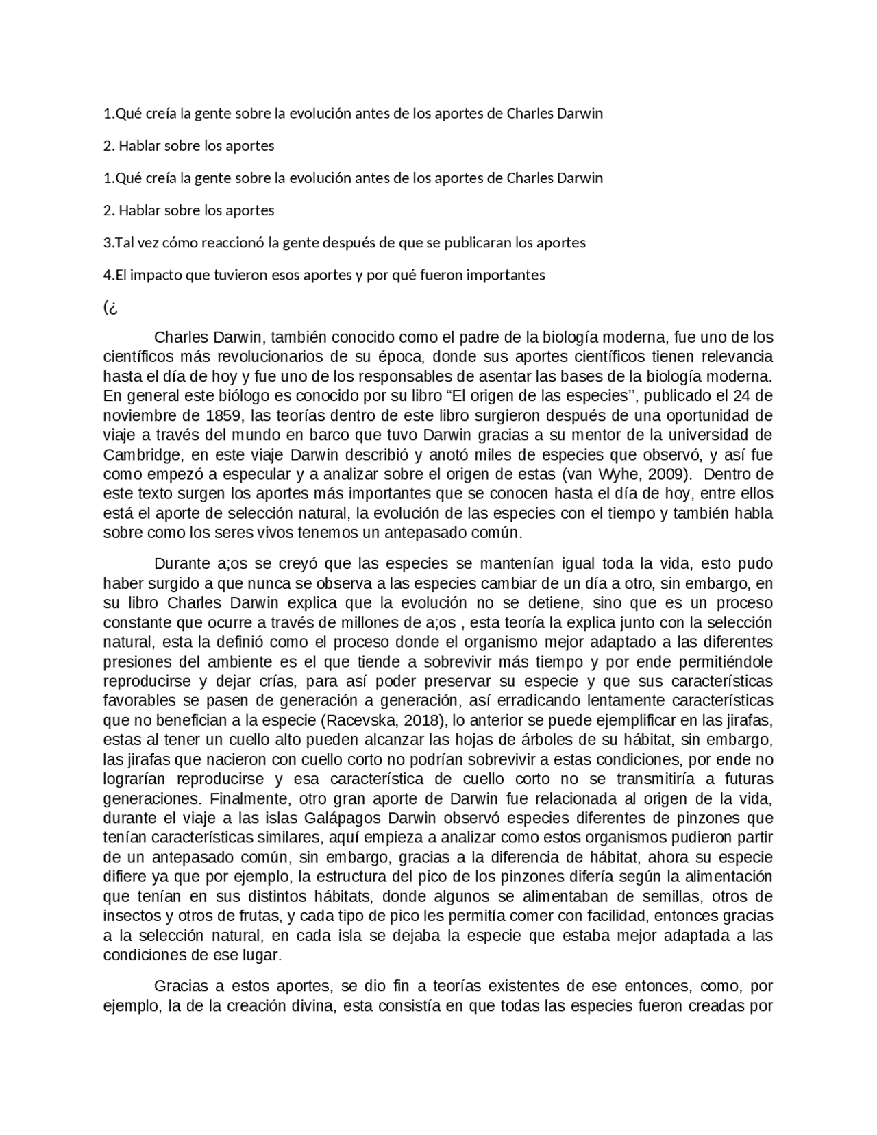 Charles Darwin, CHarles Darwin | Monografías, Ensayos de Humanidades |  Docsity