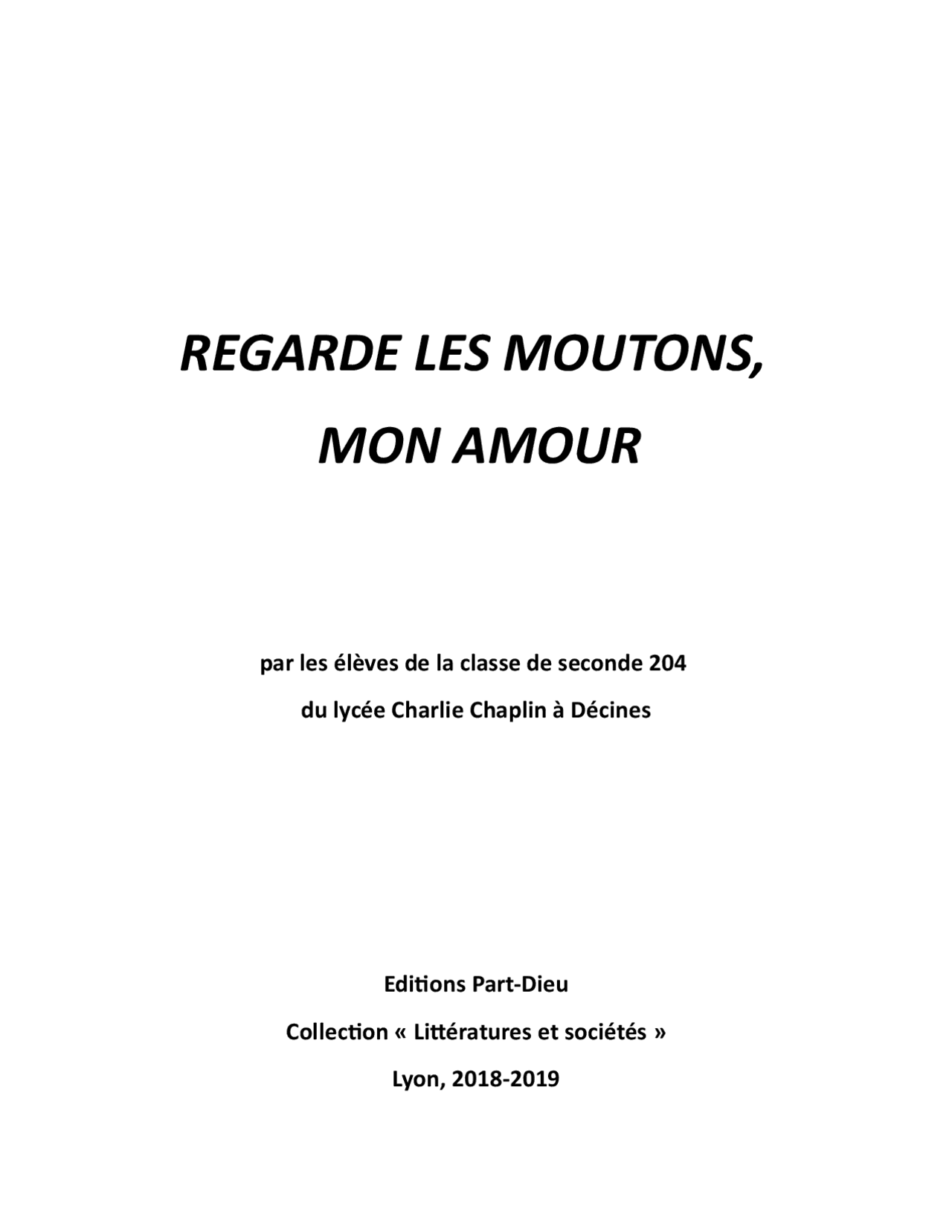 Regarde les lumières, mon amour d'Annie