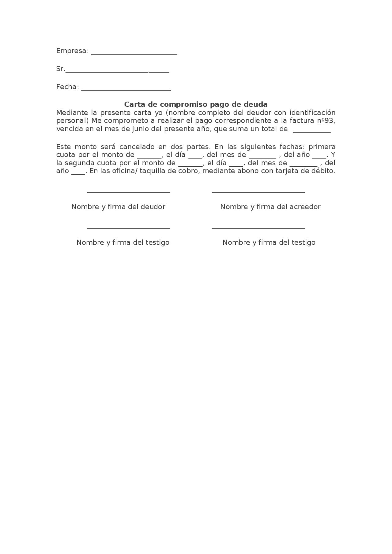 Carta de compromiso de pago Ejercicios de Derecho Civil Docsity Carta de compromiso de pago Ejercicios de Derecho Civil Docsity