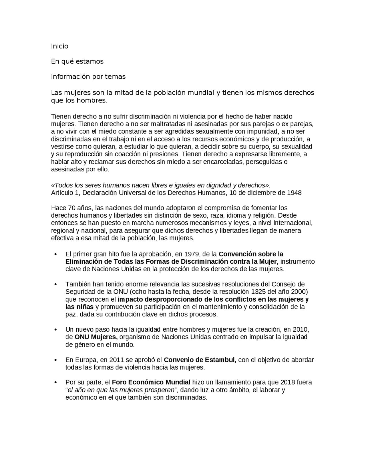 Derecho de las mujeres - Docsity