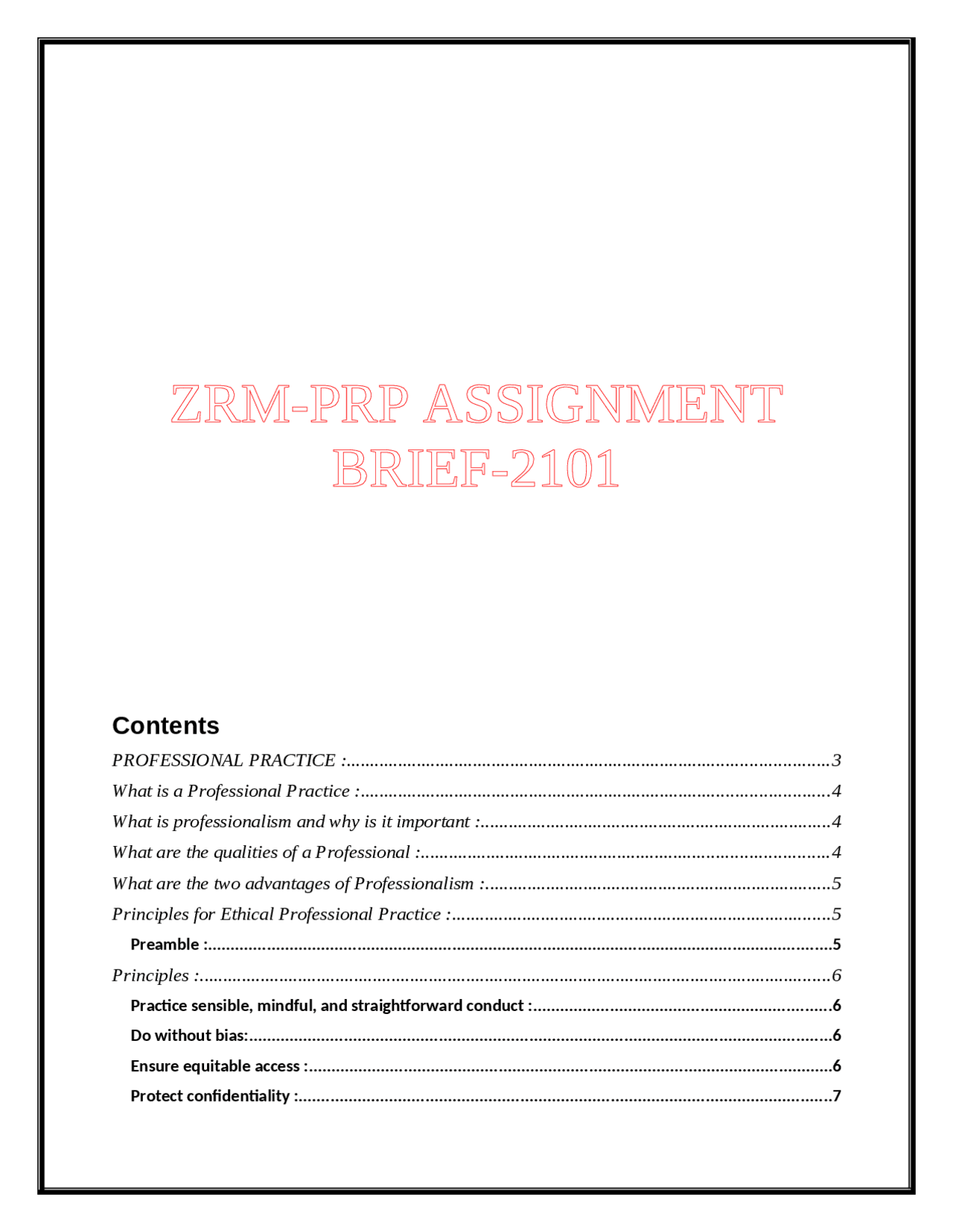 ZRM-PRP-ASSIGNMENT BRIEF 2101 | Essays (high school) Computer science ...