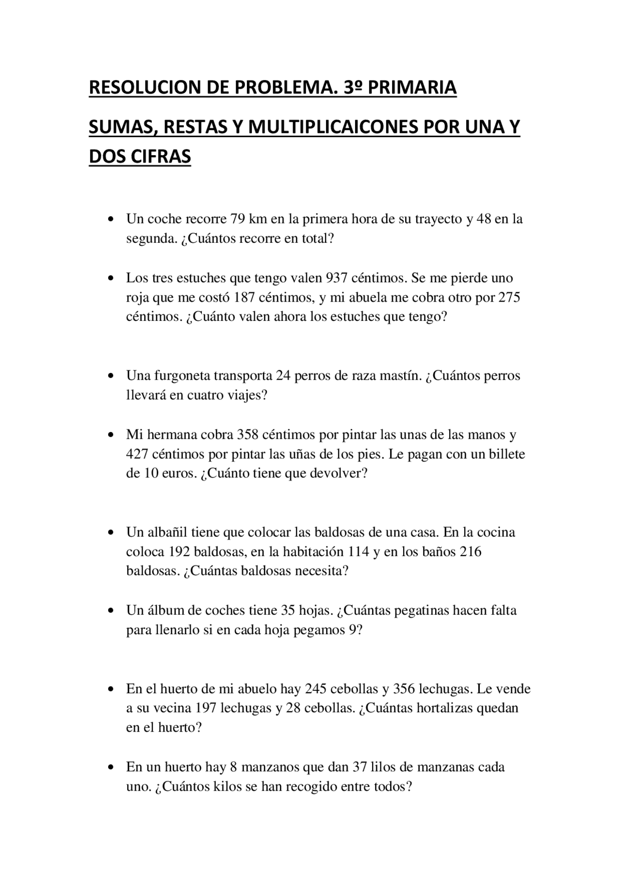 Cuanto Cobra Un Albañil Por Hora Problemas matemáticas 3 primaria - Docsity