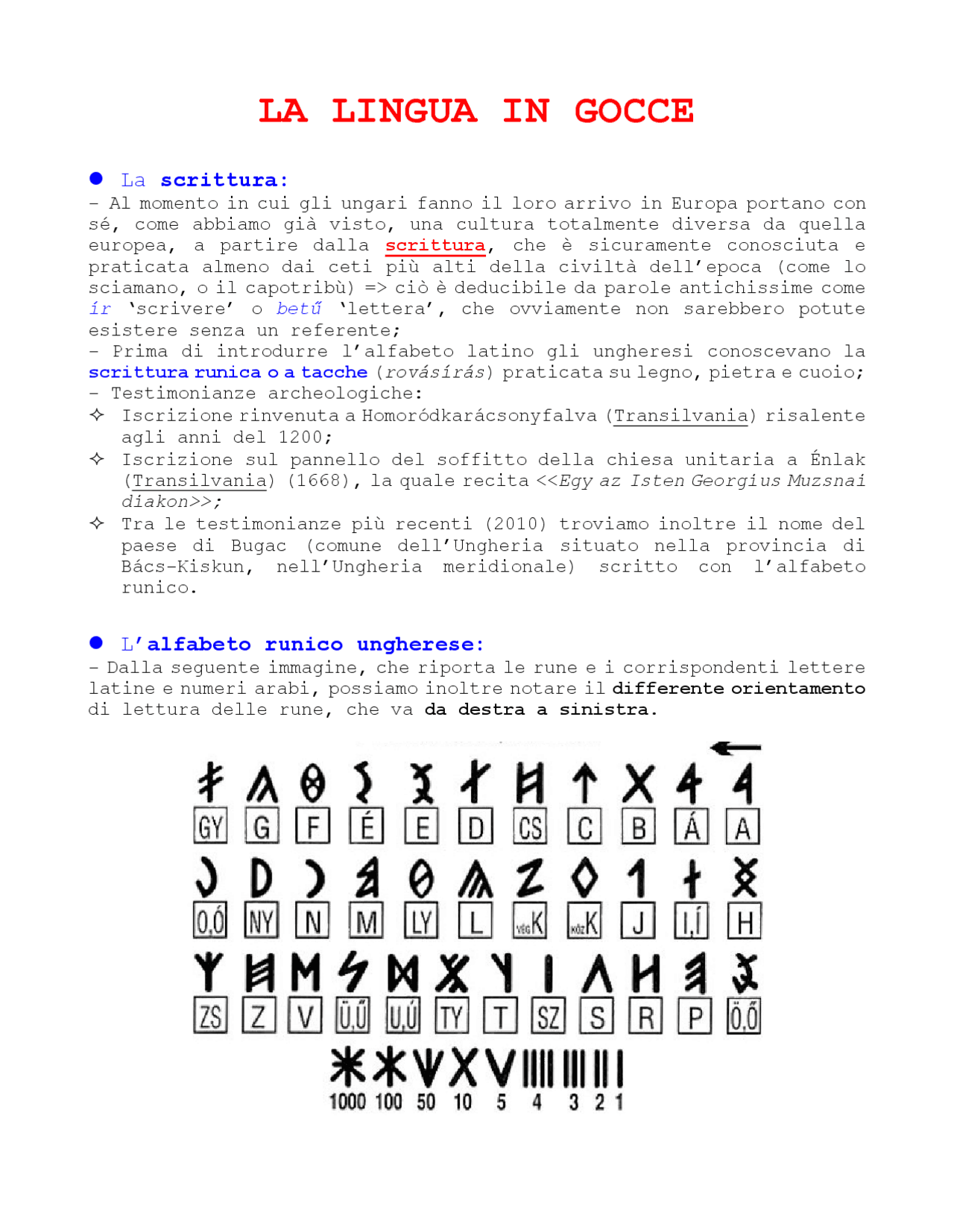Storia della lingua ungherese Docsity