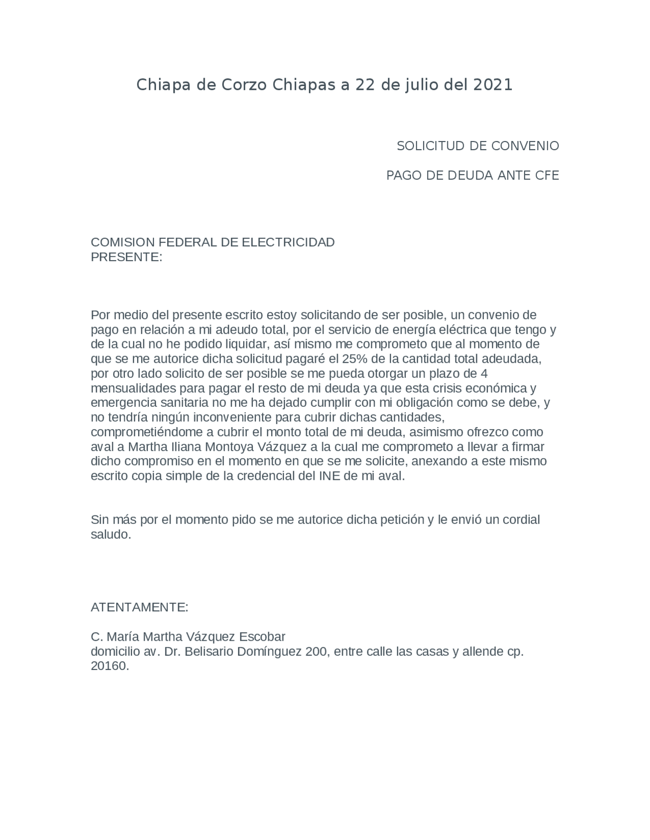 Convenio Comisión federal electricidad Apuntes de Fundamentos de