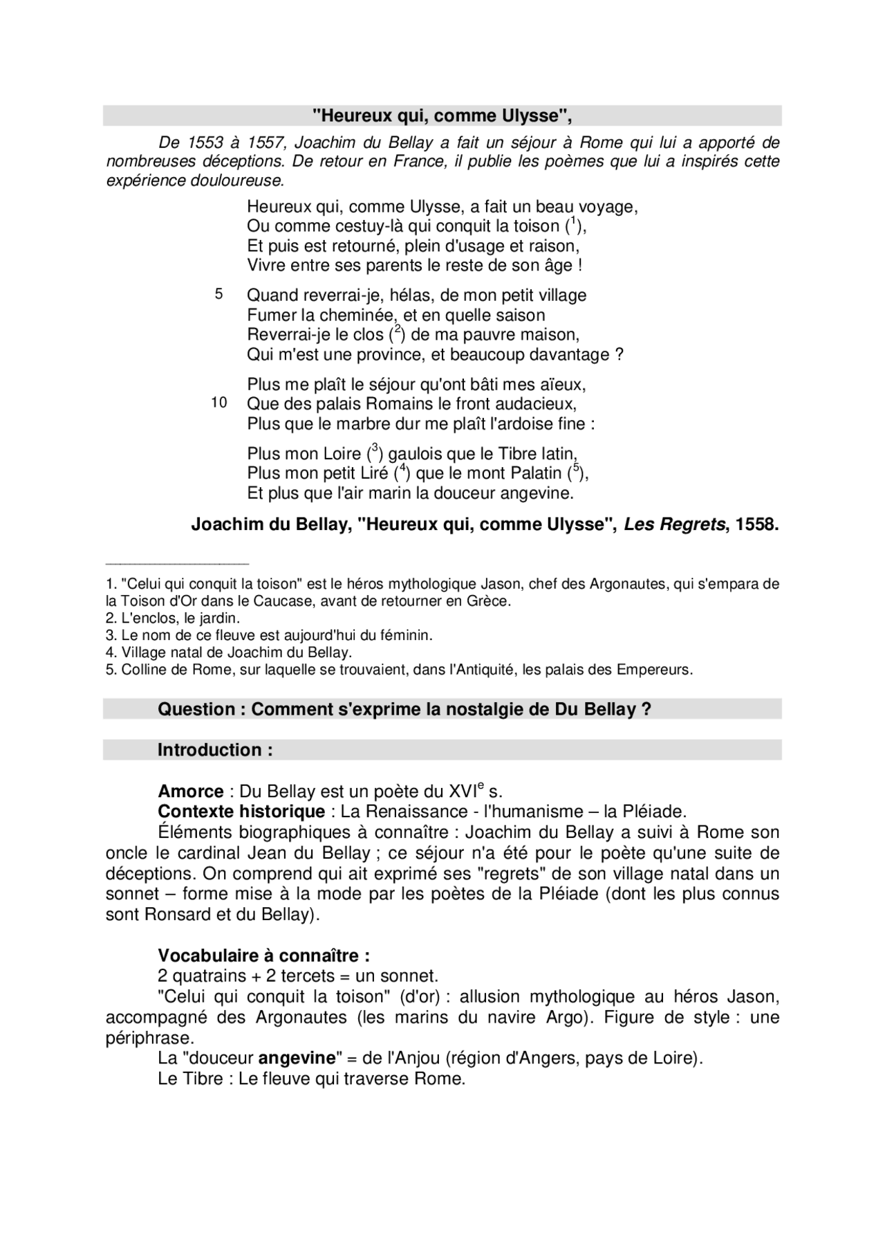 Joachim du Bellay, Joachim du Bellay,