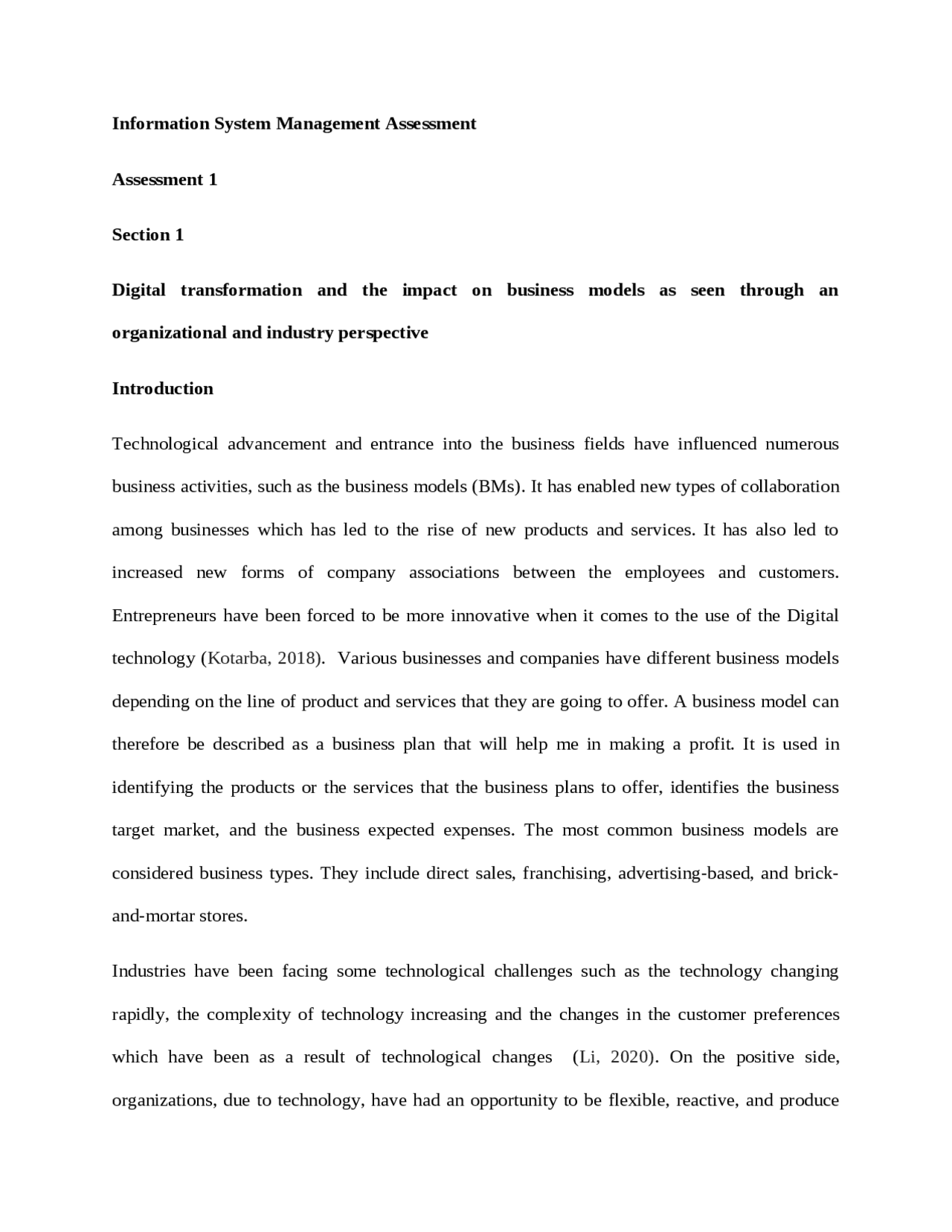 Information technology systems - Docsity