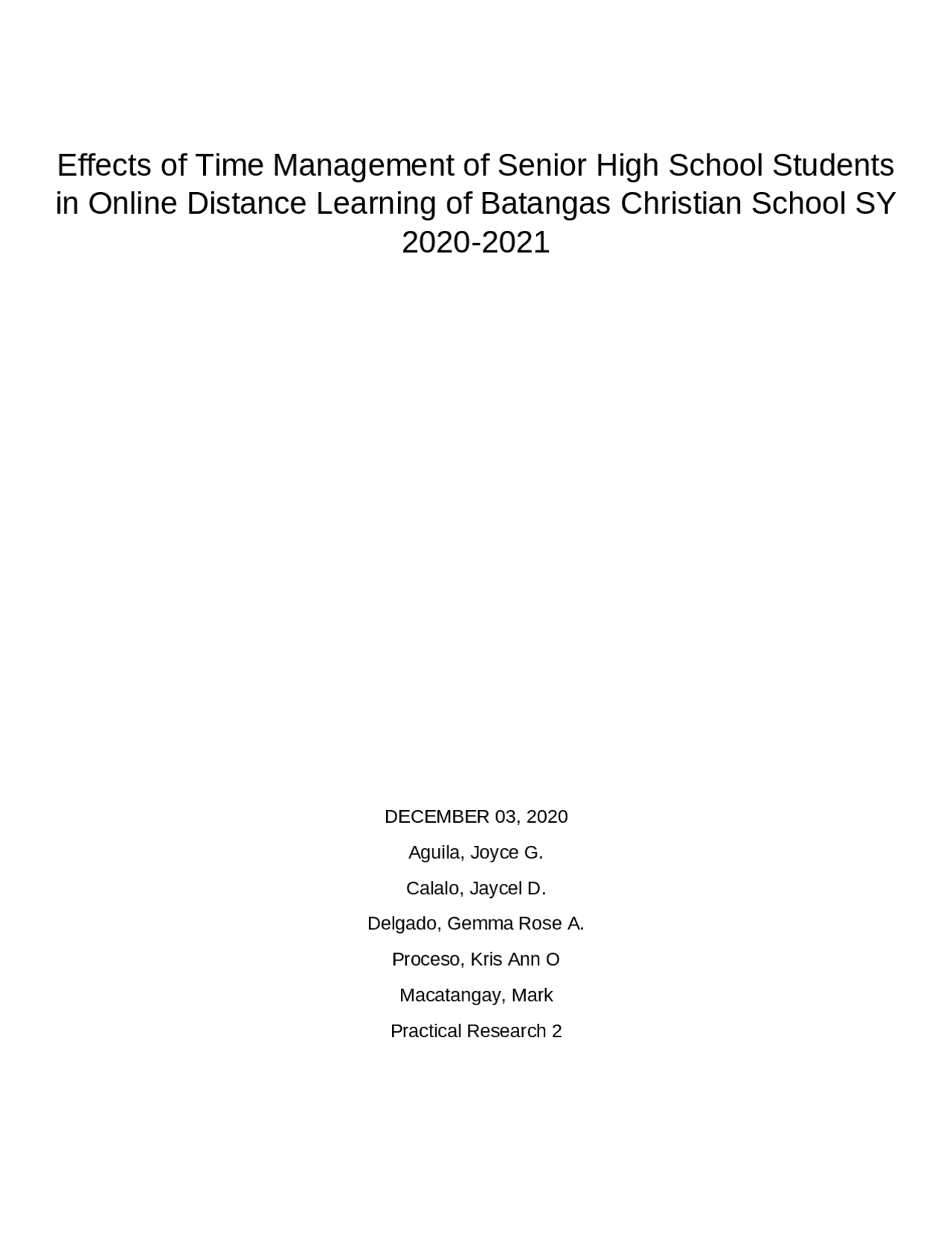 Research paper for highschool Docsity