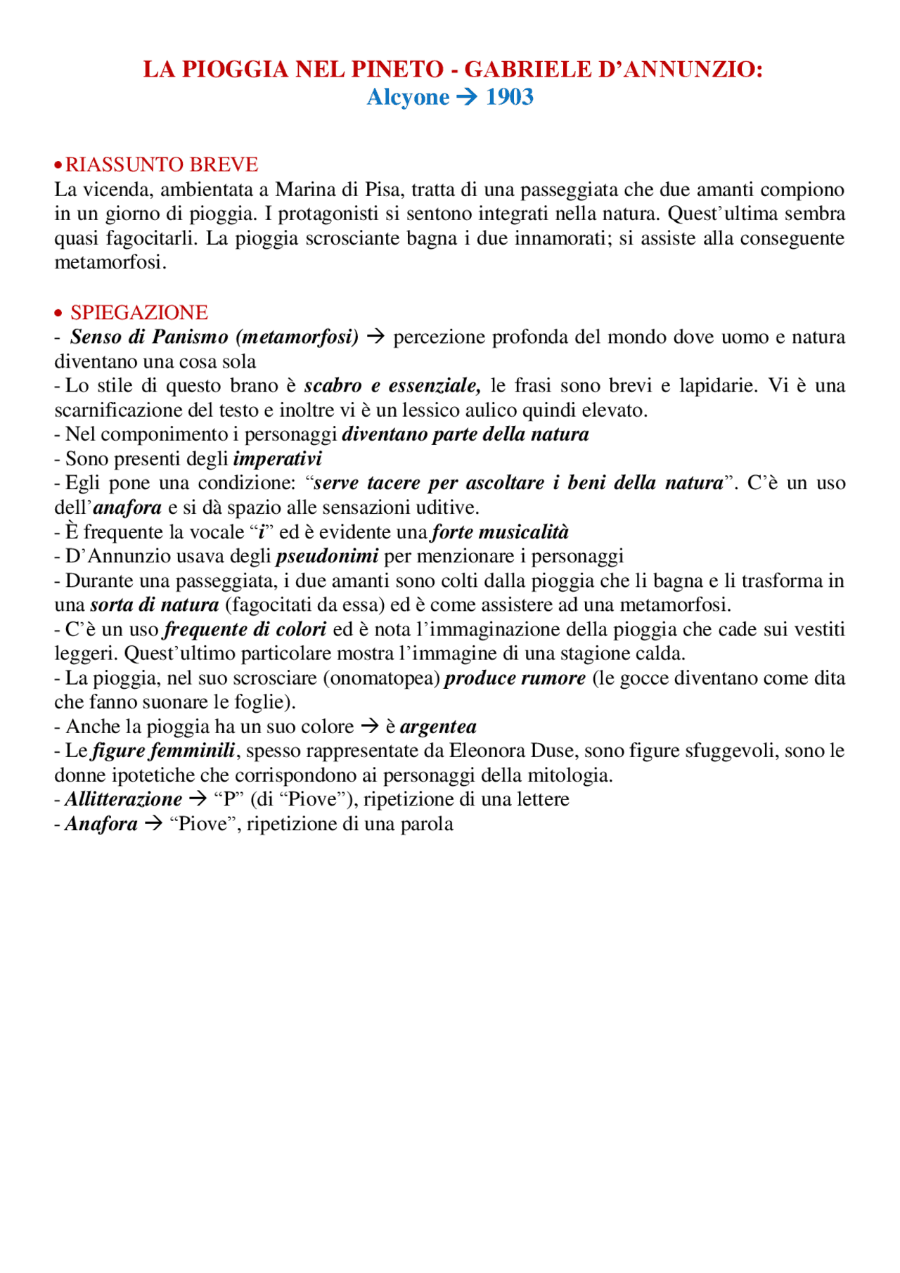 la pioggia nel pineto pdf