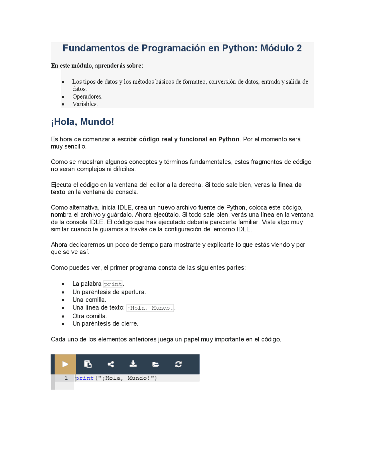 ejercicios-python-sena ejercicios de tipos de datos... Modulo 2 de Python Tipos de datos, variables, operaciones básicas de ...