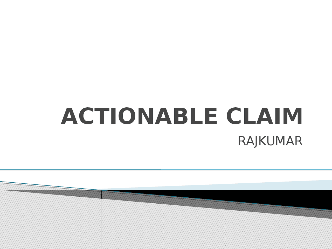 Detailed notes on the ACTIONABLE CLAIM - Docsity