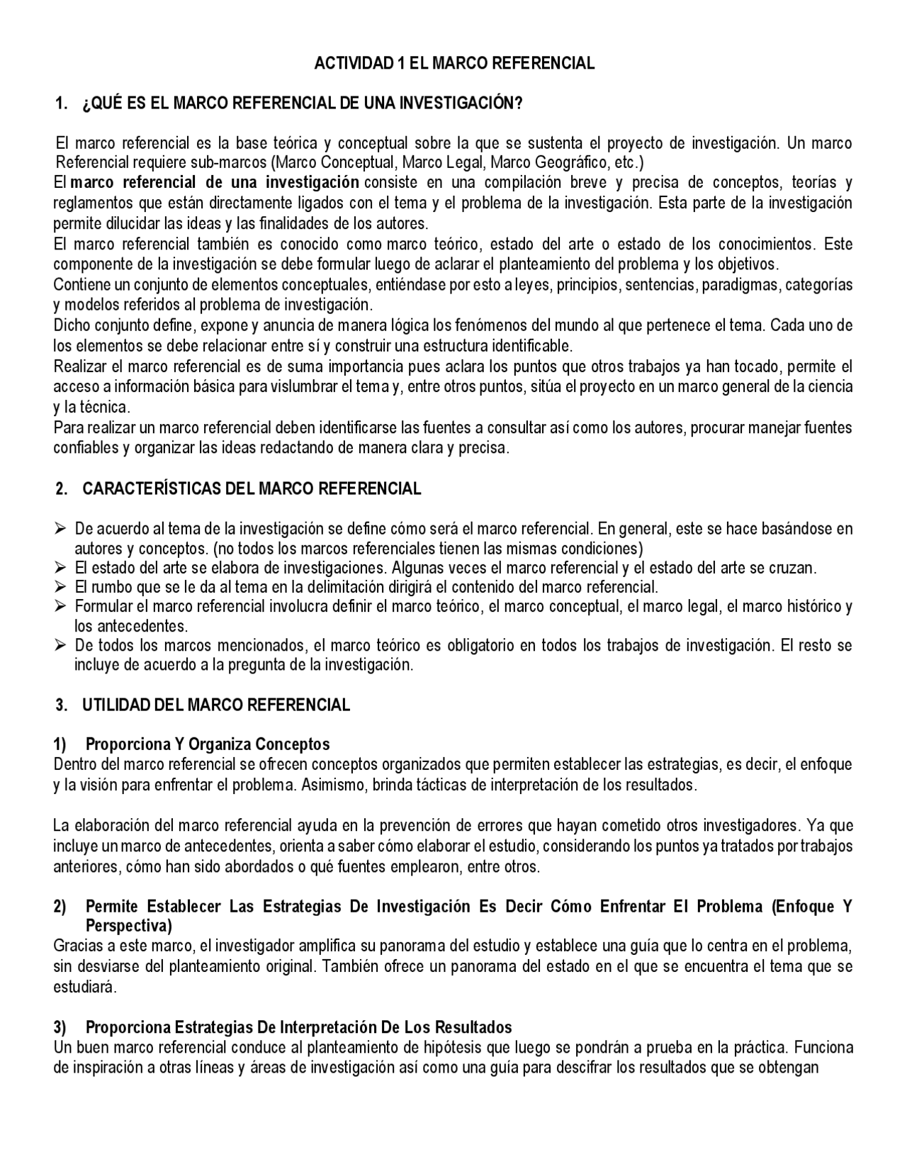 MARCO REFERENCIAL DE UN PROYECTO | Guías, Proyectos, Investigaciones de ...