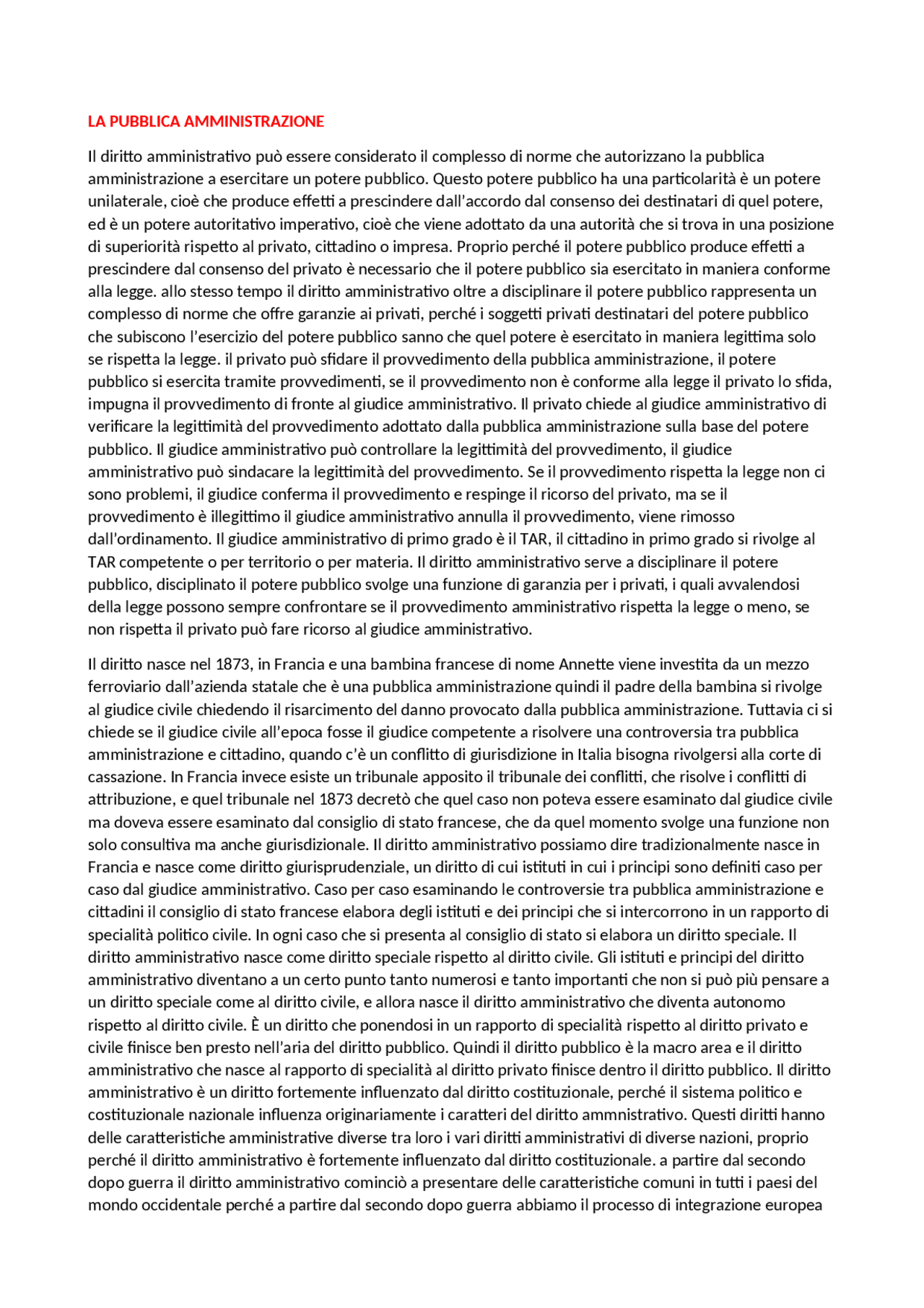 La pubblica amministrazione Docsity