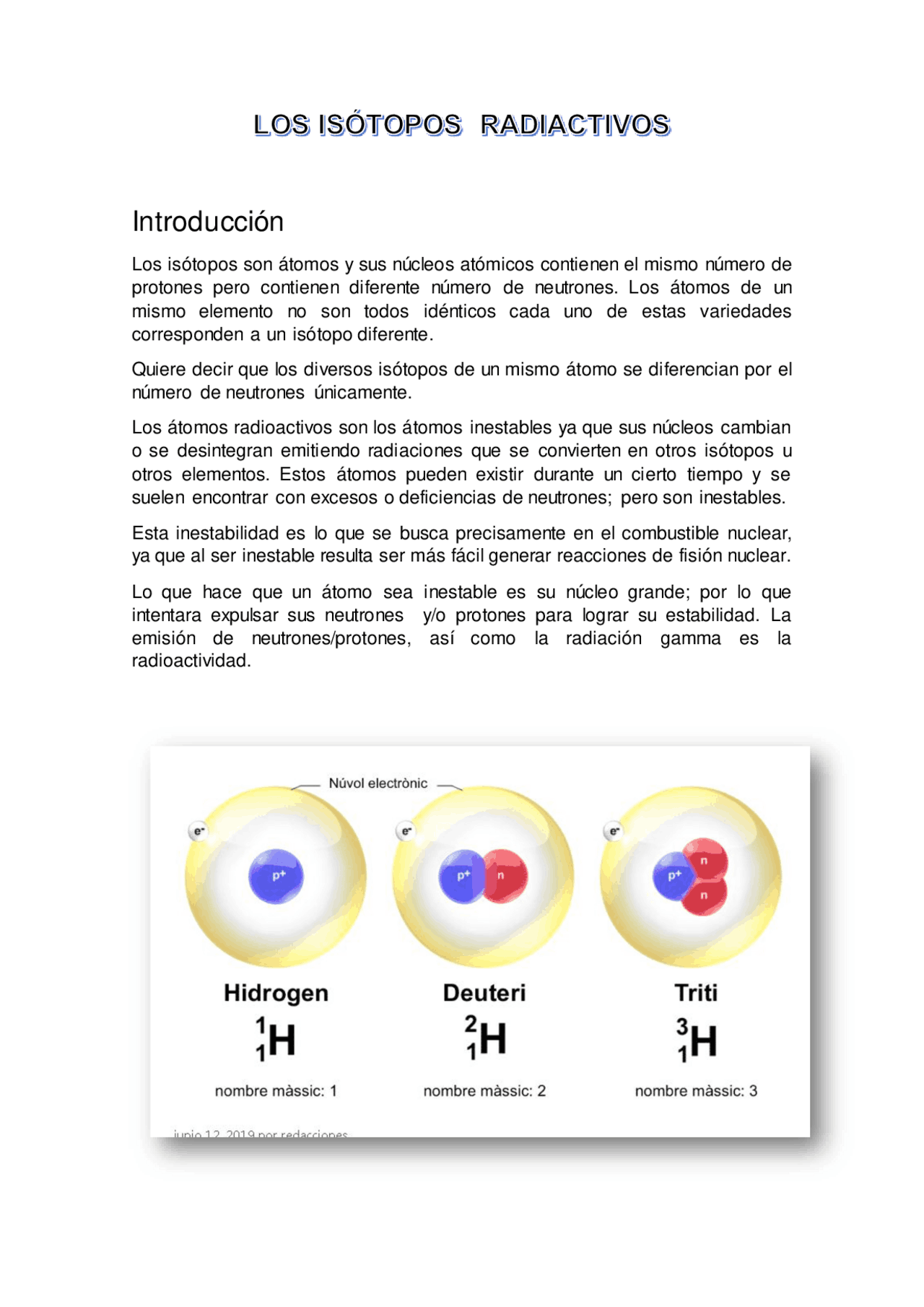 ISOTOPOS RADIOACTIVOS - Docsity