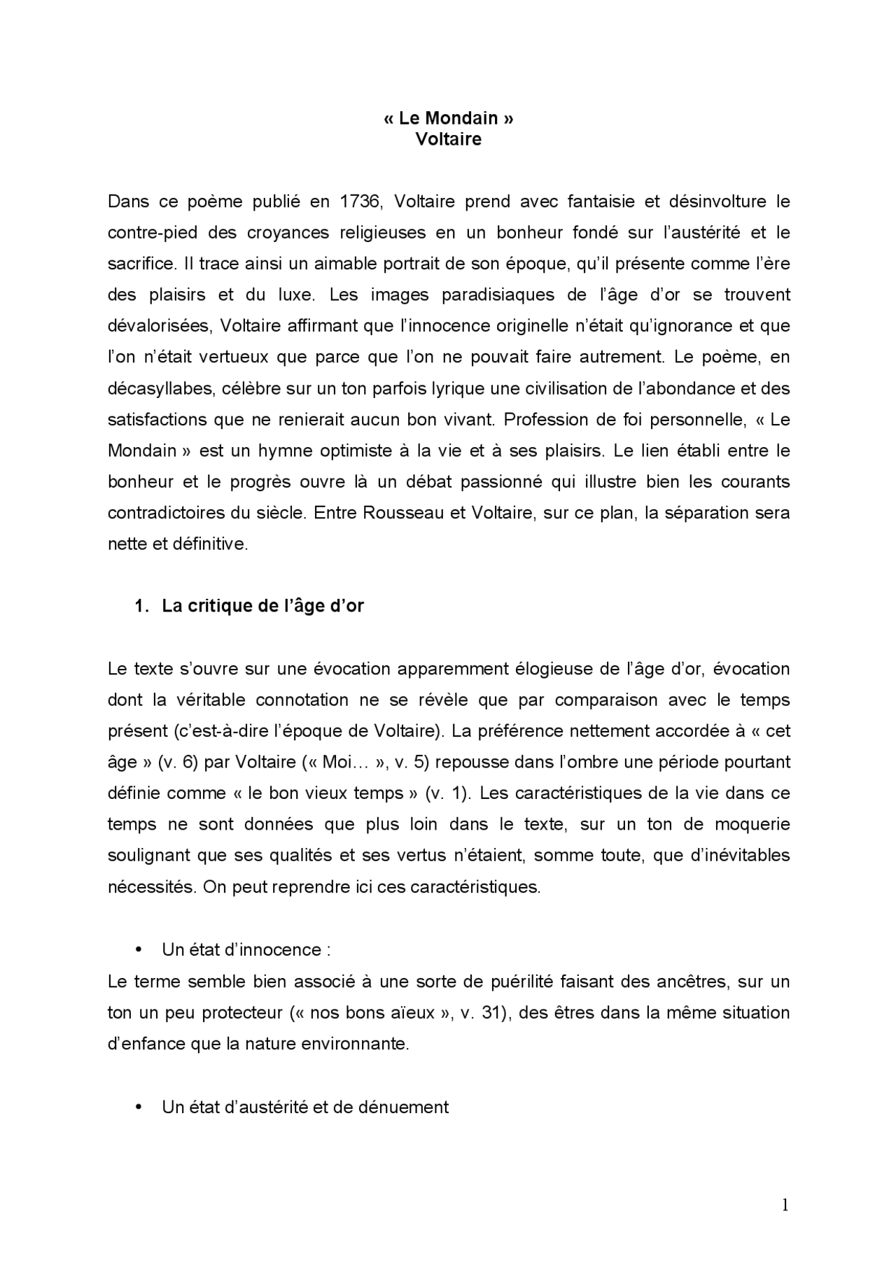 Le Mondain Voltaire Analyse Docsity le-mondain-voltaire-analyse-docsity