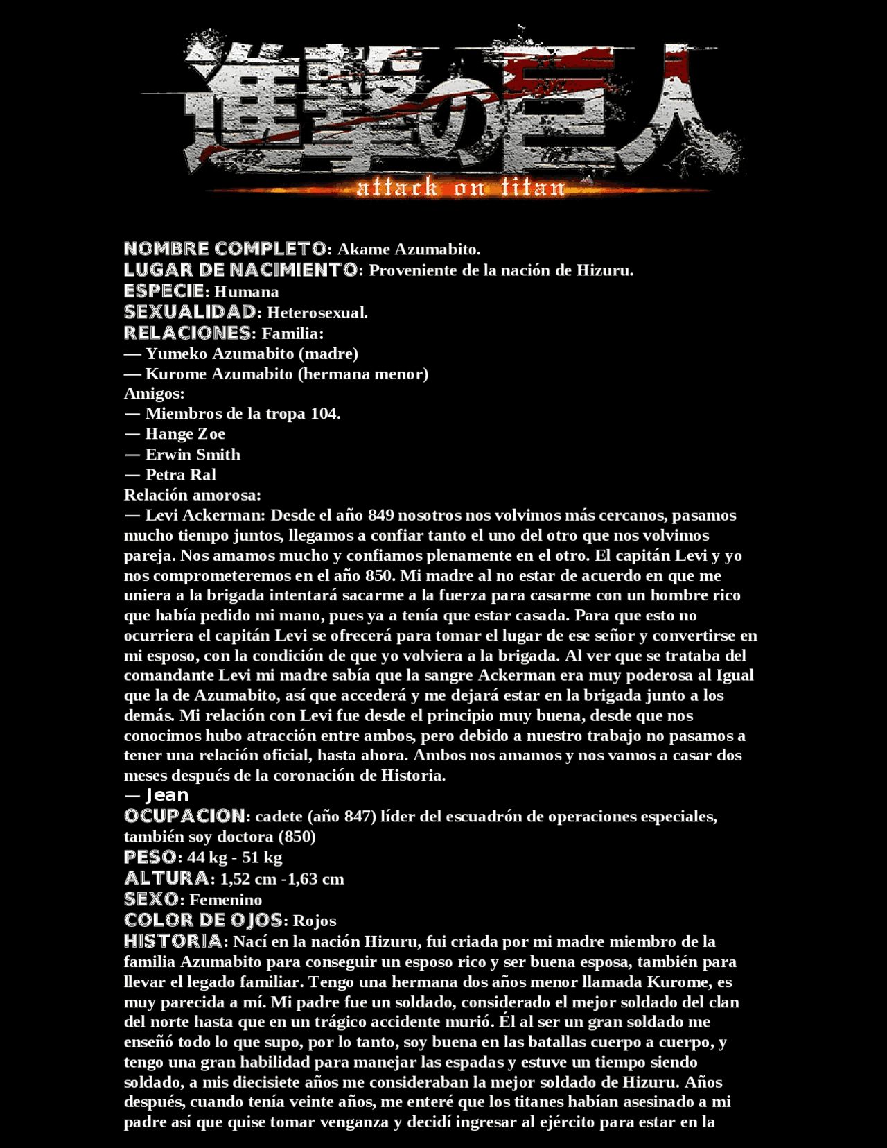 Guion RD Shingeki no Kyojin | Apuntes de Literatura Latina - Docsity