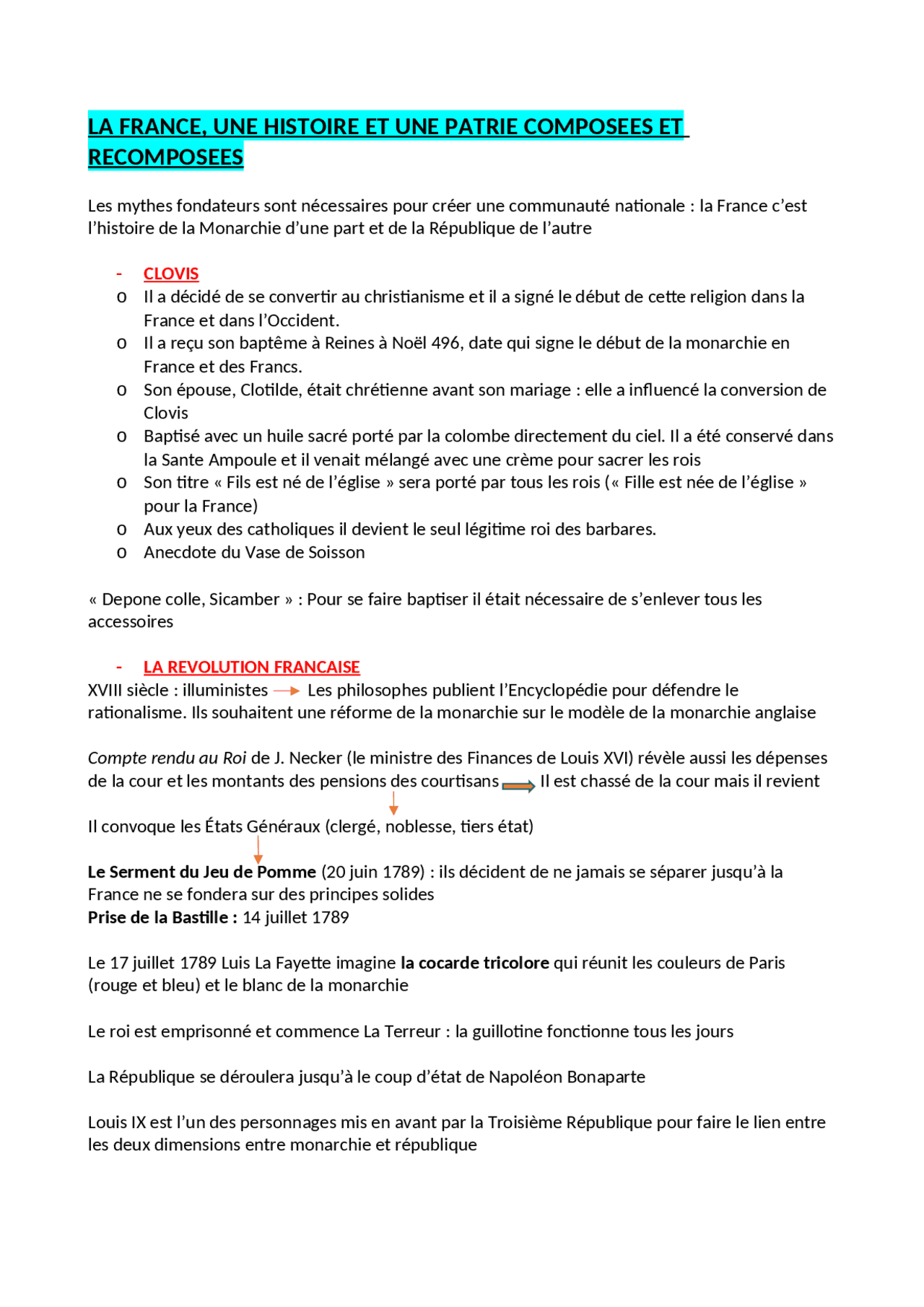 Culture et civilisation française Docsity