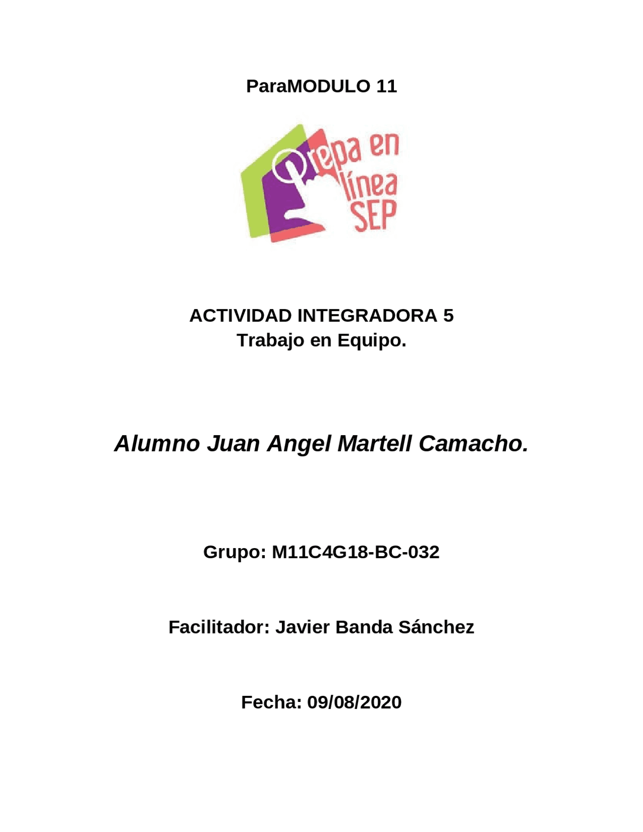 Actividad Integradora 5 Modulo 21 Docsity