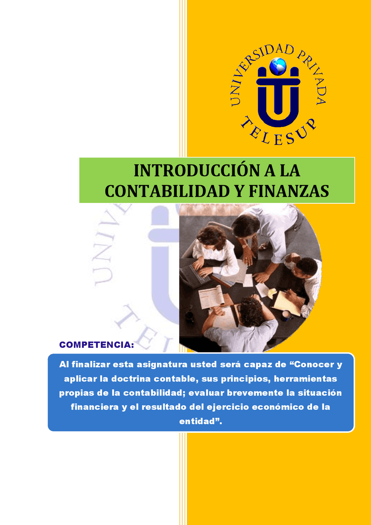 Introduccion a la contabilidad y finanzas - Docsity
