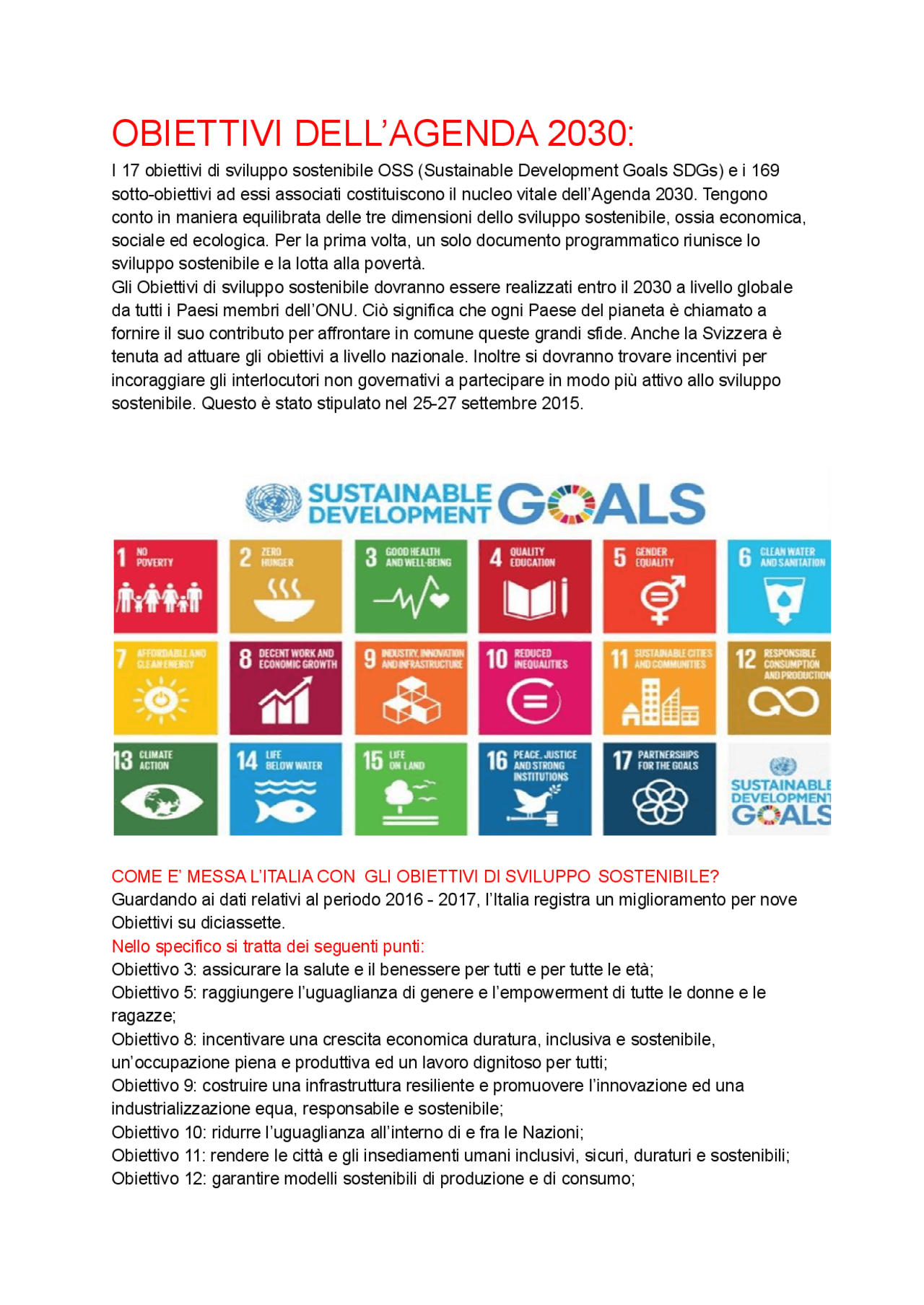 Agenda 2030 Mappa E Riassunto Parte 47 OFF
