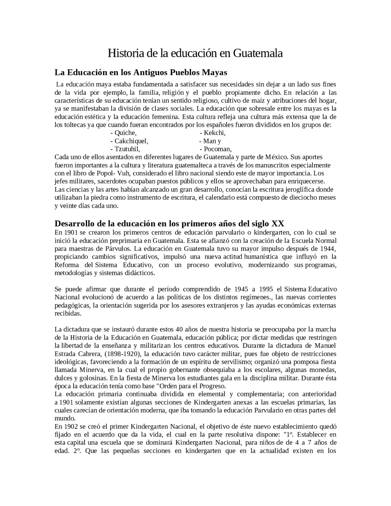 Historia de la educacion - Docsity
