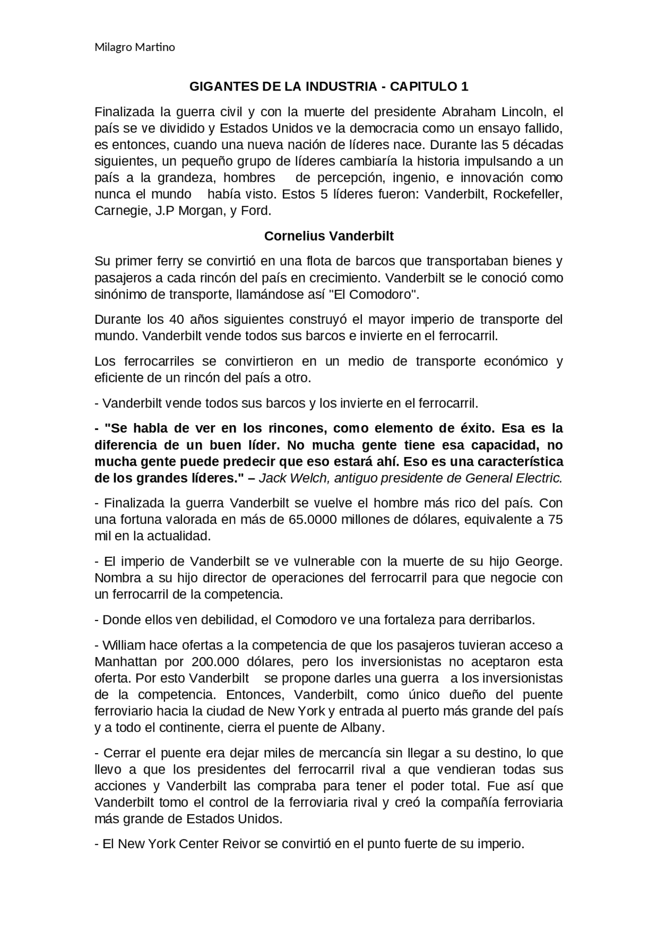 Relatoria Gigantes De La Industria Capitulo 4 Pdf Agitacion Violencia