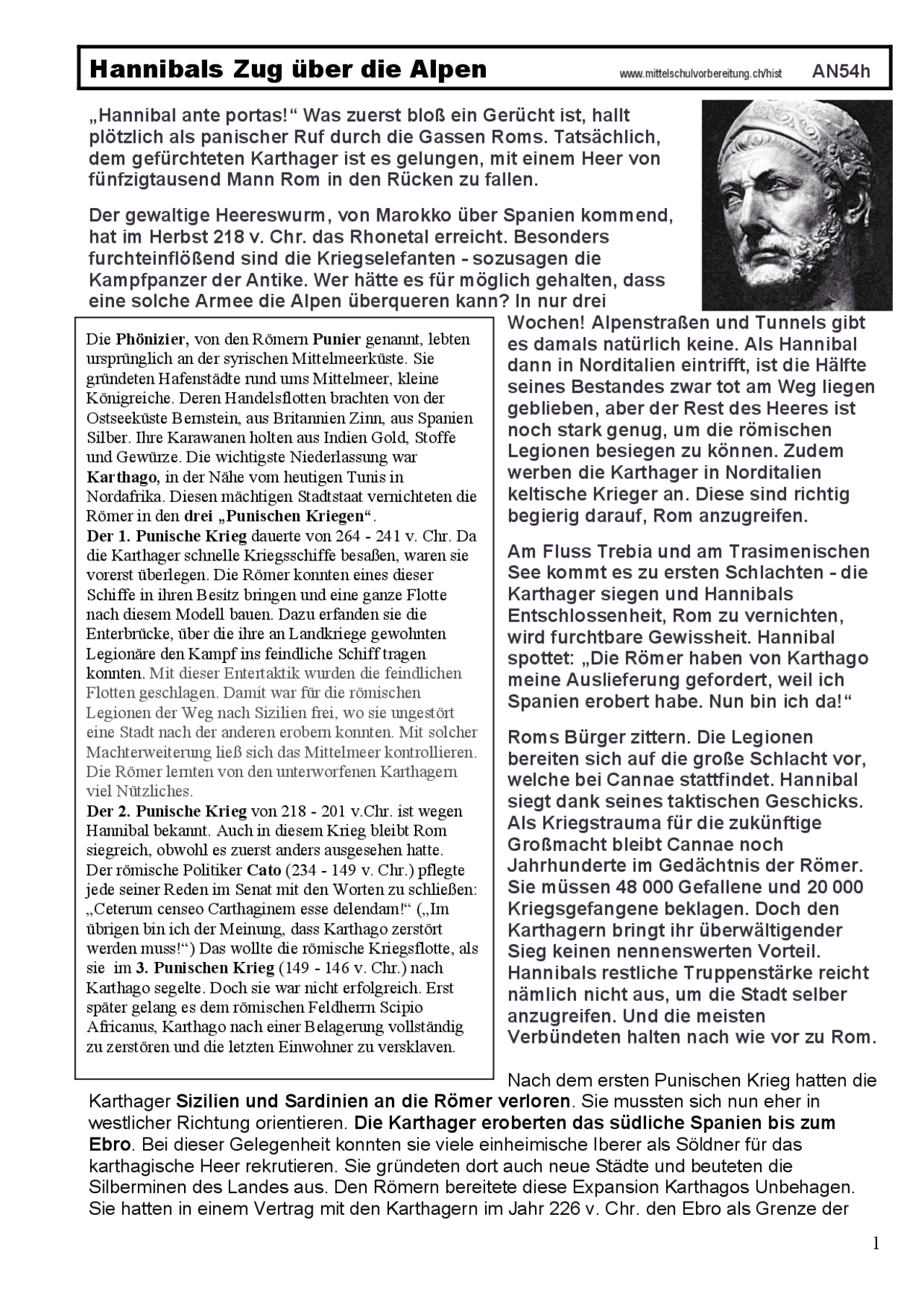 2 Punischer Krieg Zusammenfassung Punische Kriege: Zusammenfassung und Arbeitsblatt | Übungen Geschichte