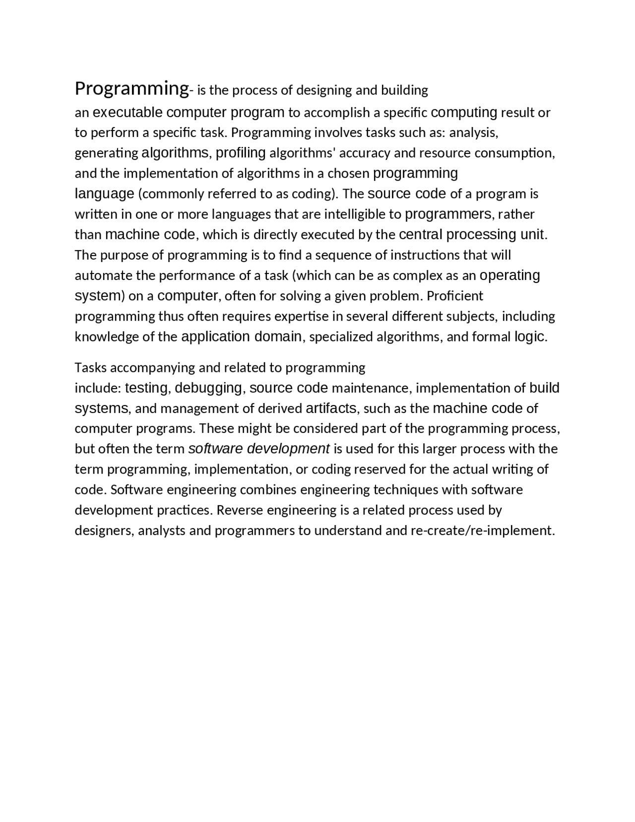 Work Doc Learn Computer Programming Programming, Computer science, Computer programming - Docsity