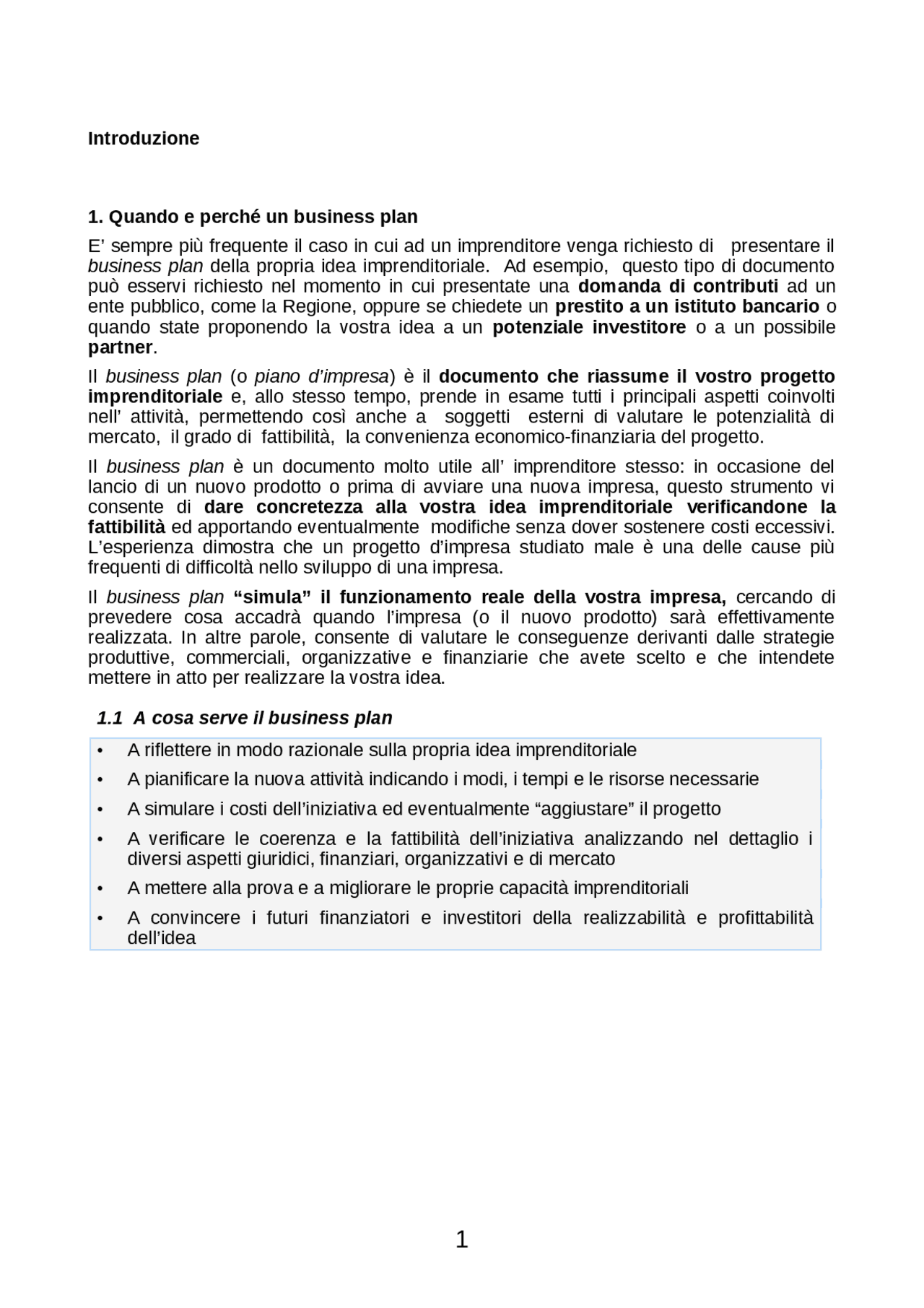 Free business plan template picture