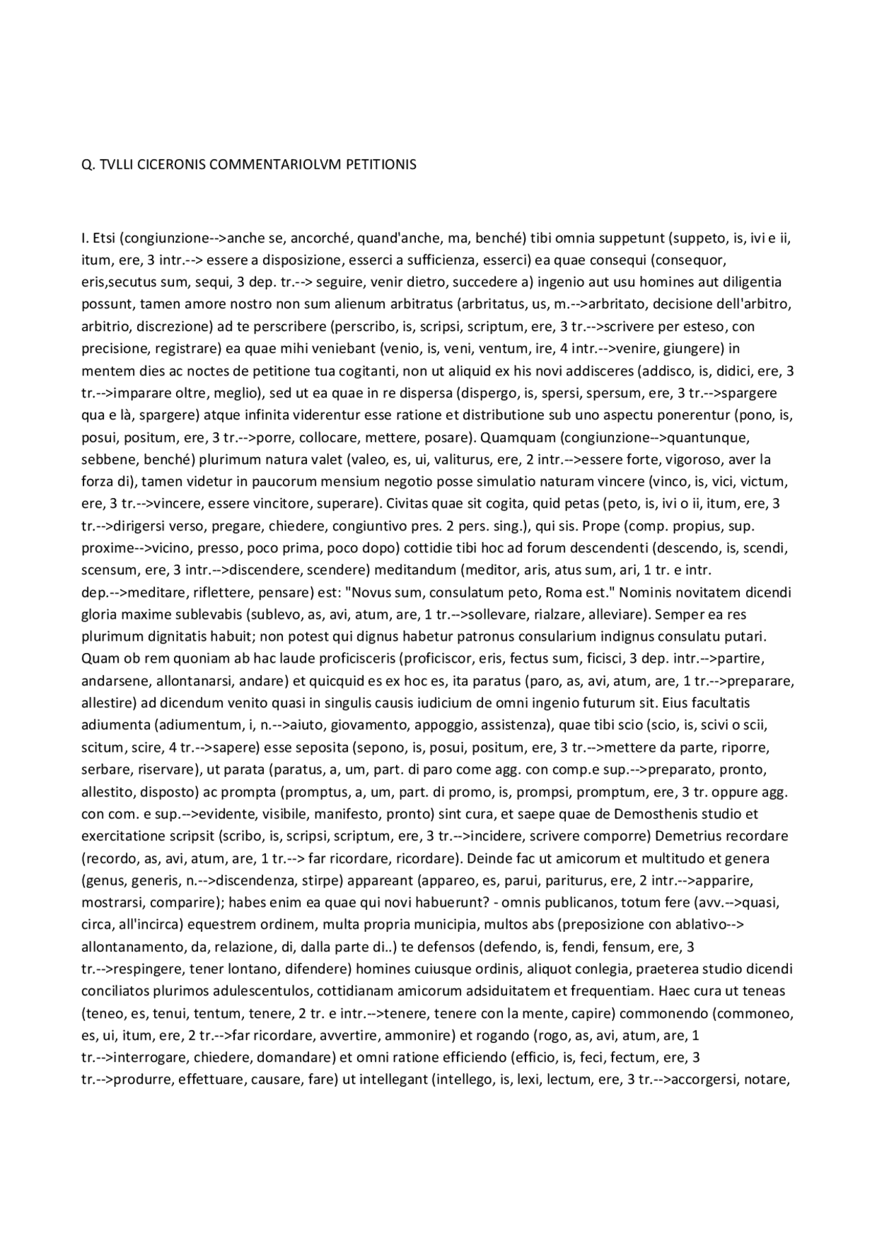 Acconciatura Analisi Grammaticale : Analisi Grammaticale 1