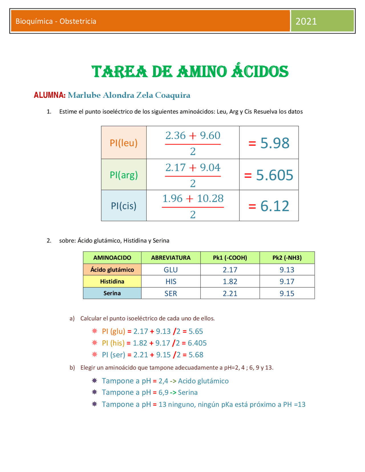 Punto isoelectrico de Aminoacidos Ejercicios de Bioquímica Docsity Punto isoelectrico de Aminoacidos Ejercicios de Bioquímica Docsity