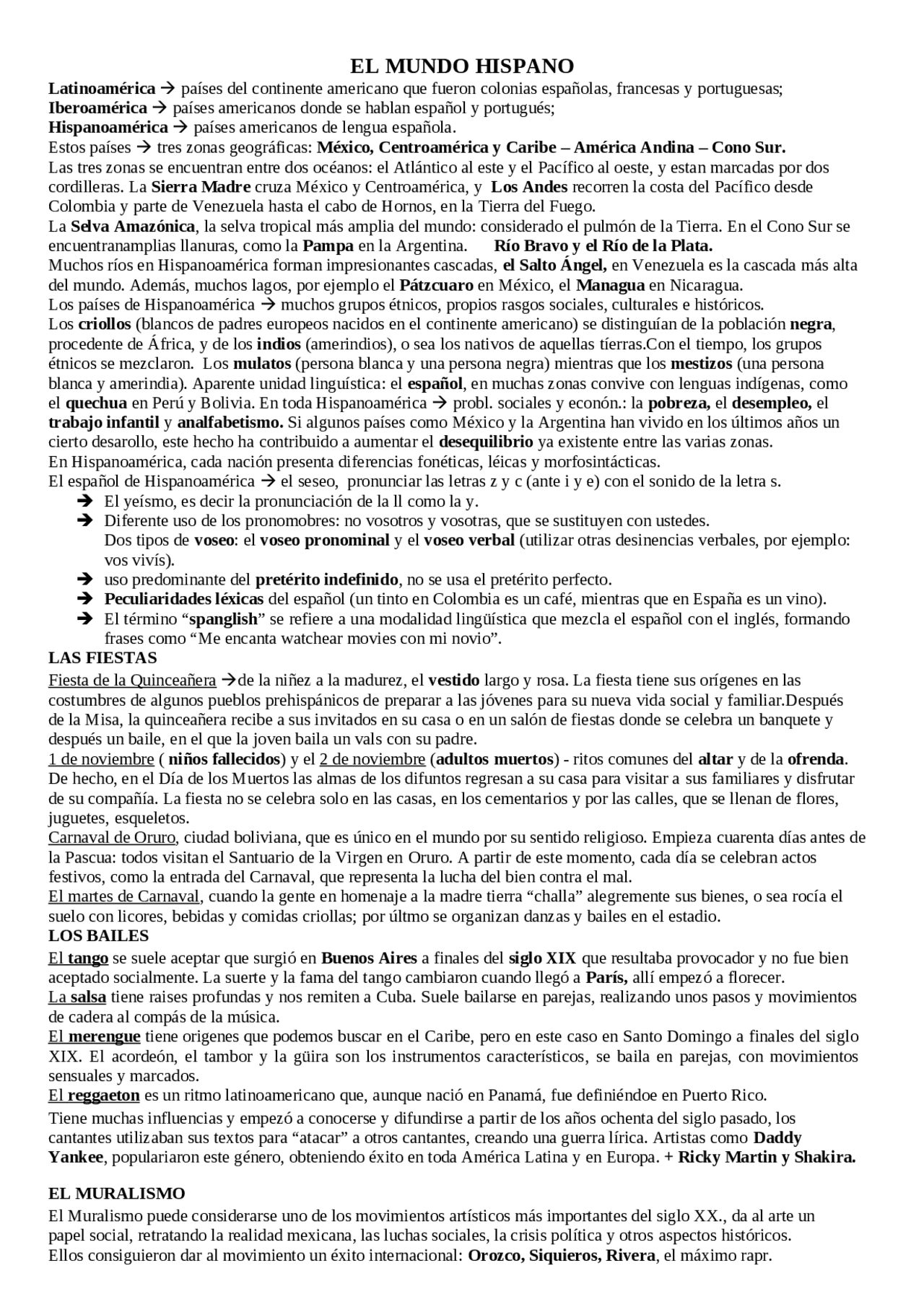 una vuelta por la cultura hispana