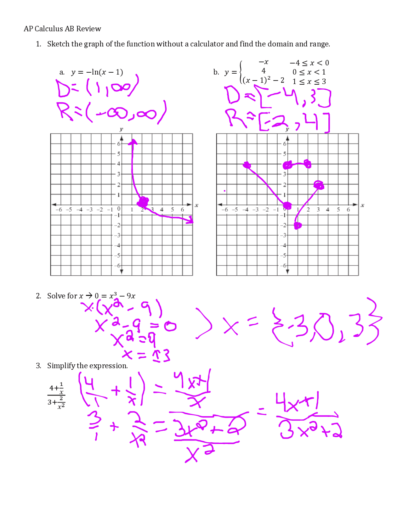 Calculus Homework Tips Calculus study guide - Docsity