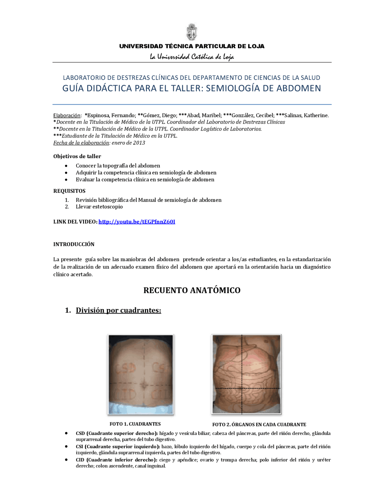 Exploración física de la región del abdomen - Docsity